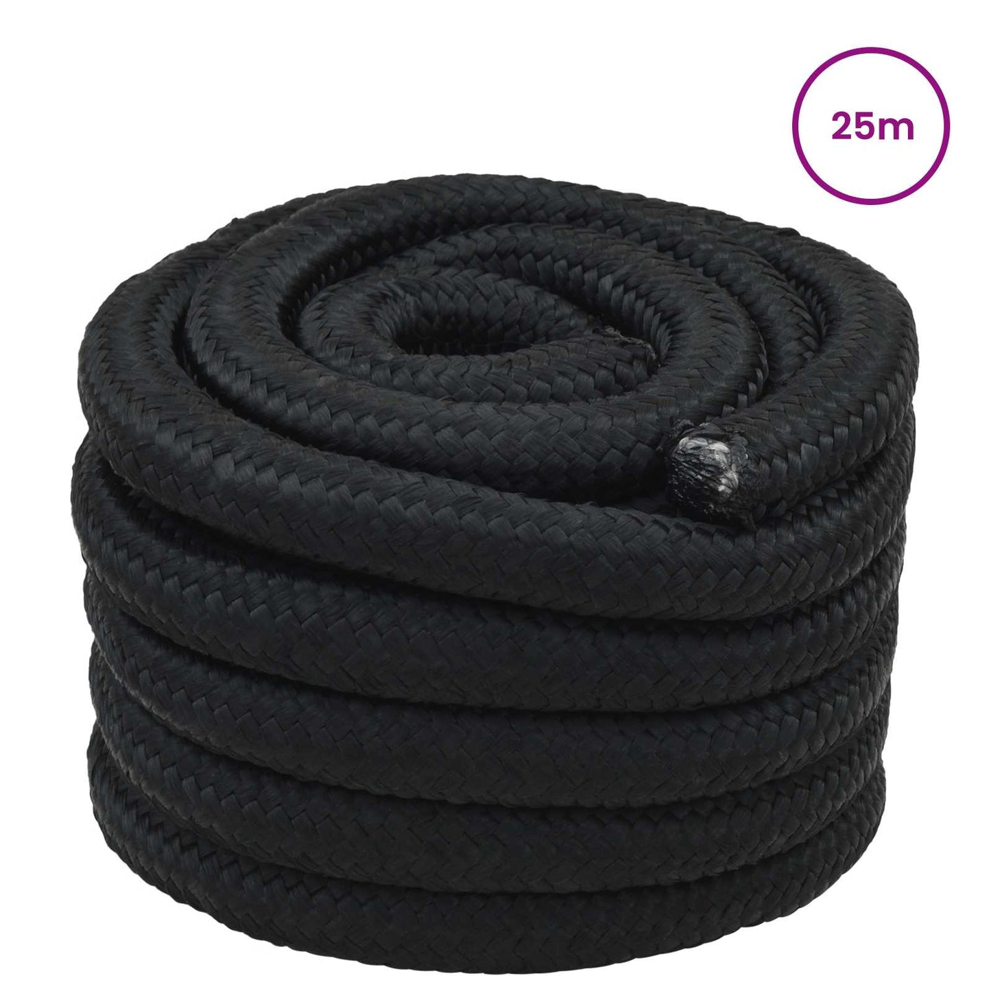 Båtsnor 25 m 3 Svart PP