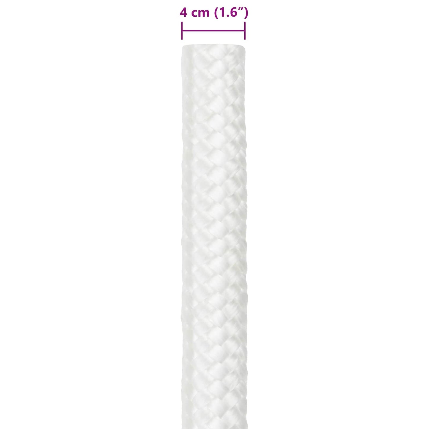 Båtsnor 10 m 4 Hvit PP
