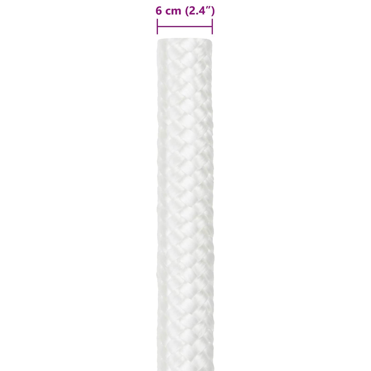 Båtsnor 10 m 6 Hvit PP