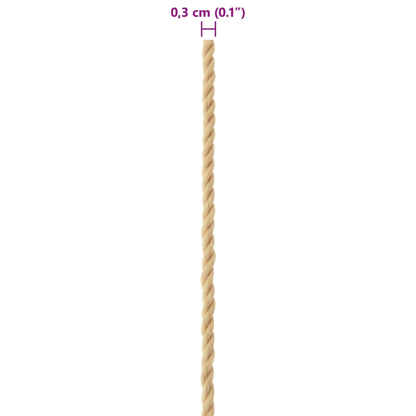 Båtsnor 3 mm 100 m Naturlig
