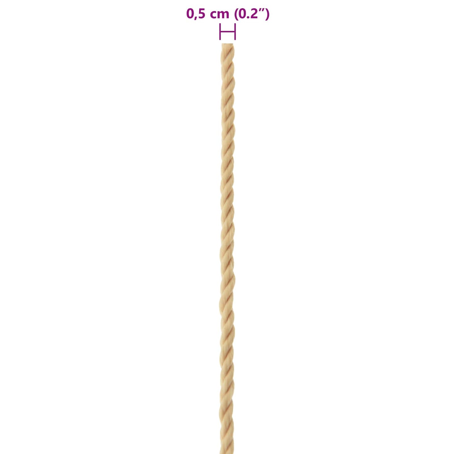 Båtsnor 5 mm 25 m Naturlig