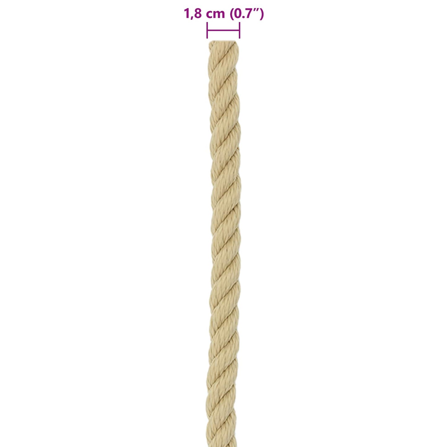 Båtsnor 25 m 1.8 Naturlig PP