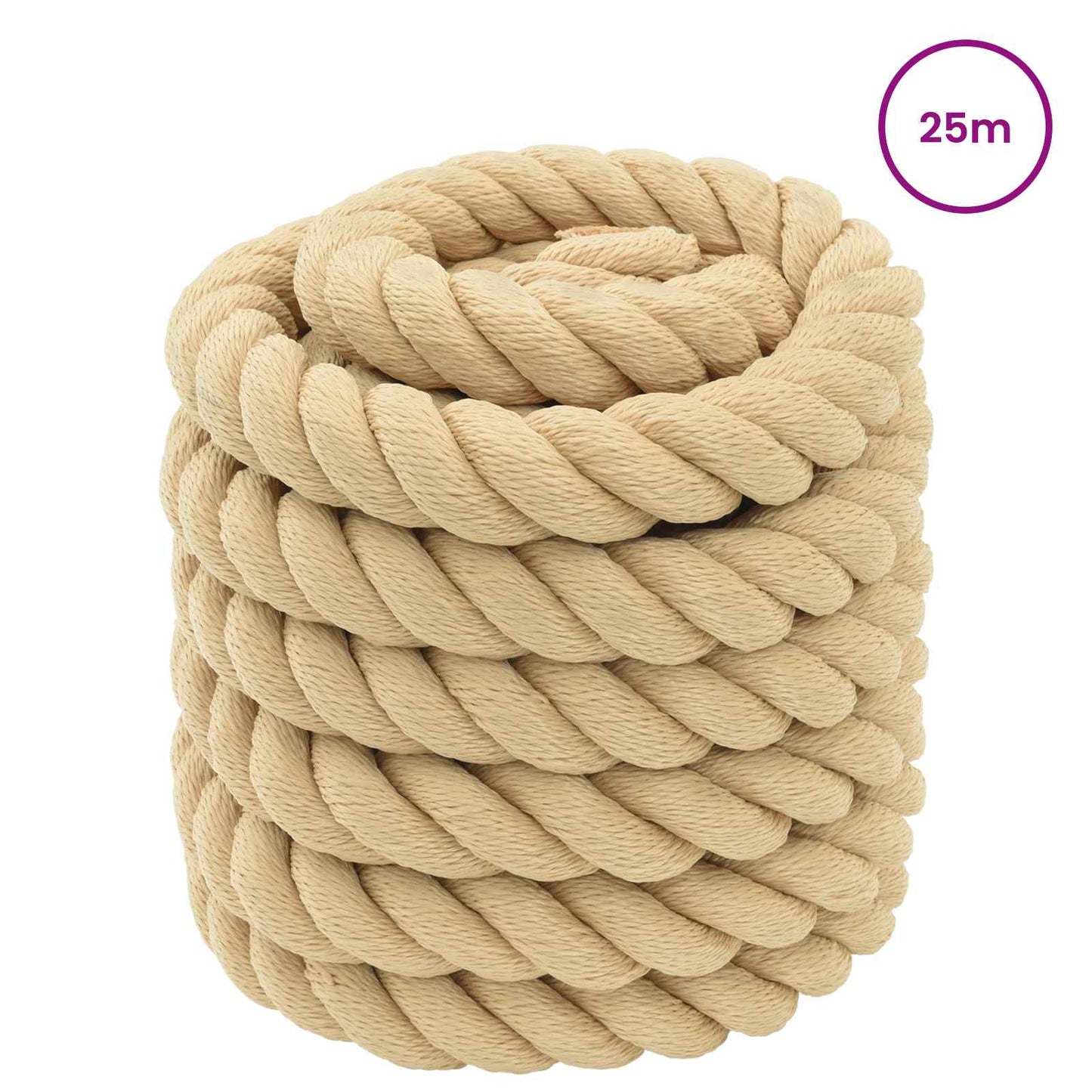 Båtsnor 3 mm 25 m Naturlig