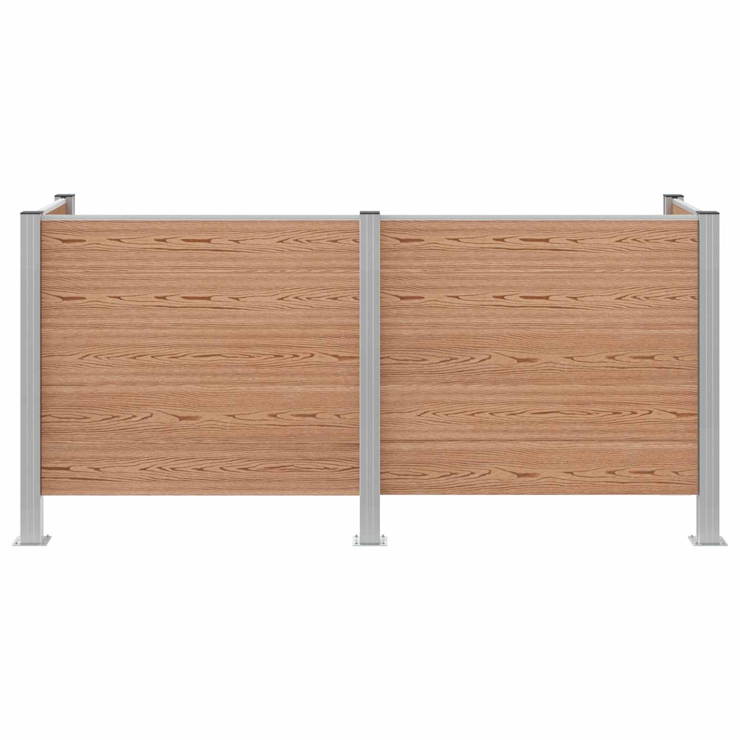 Avfallsbingehekk Brun 237 x 85 x 115 cm Aluminium og WPC