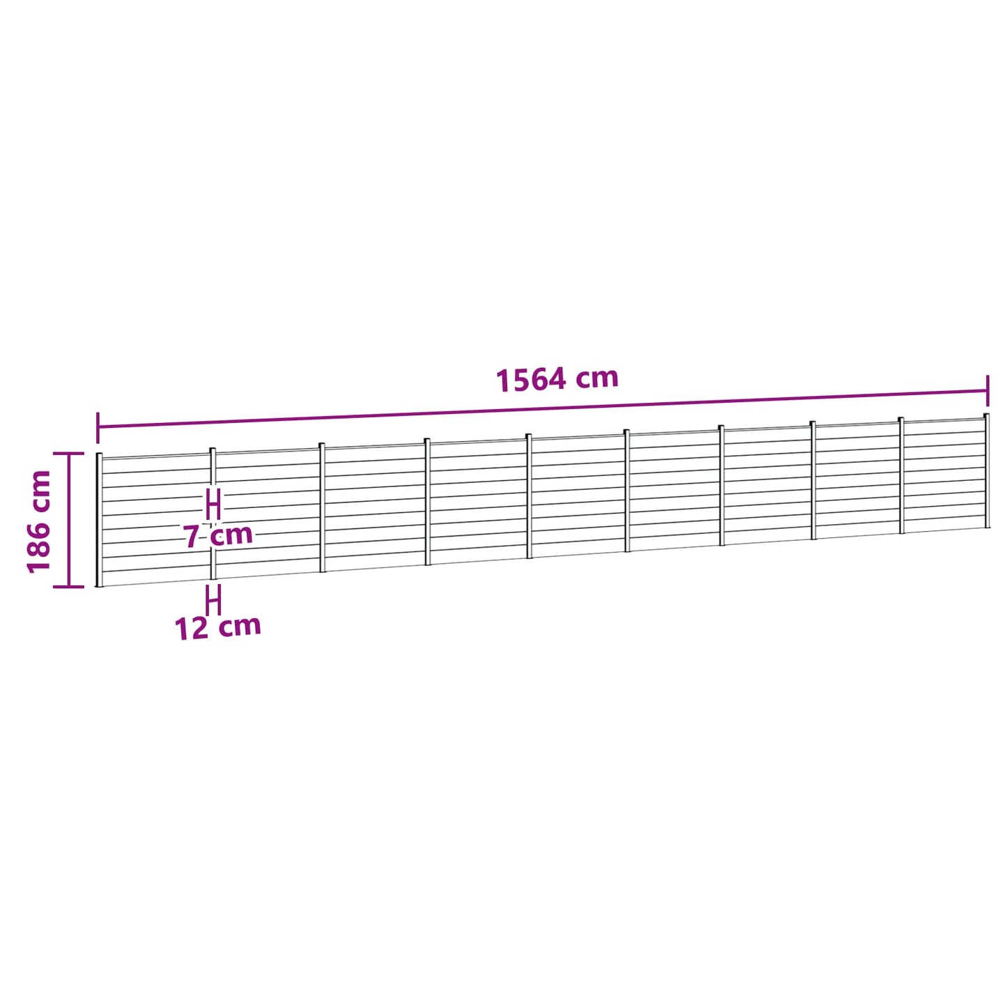Gjerdeplate 9 pcs WPC og Aluminium Brun