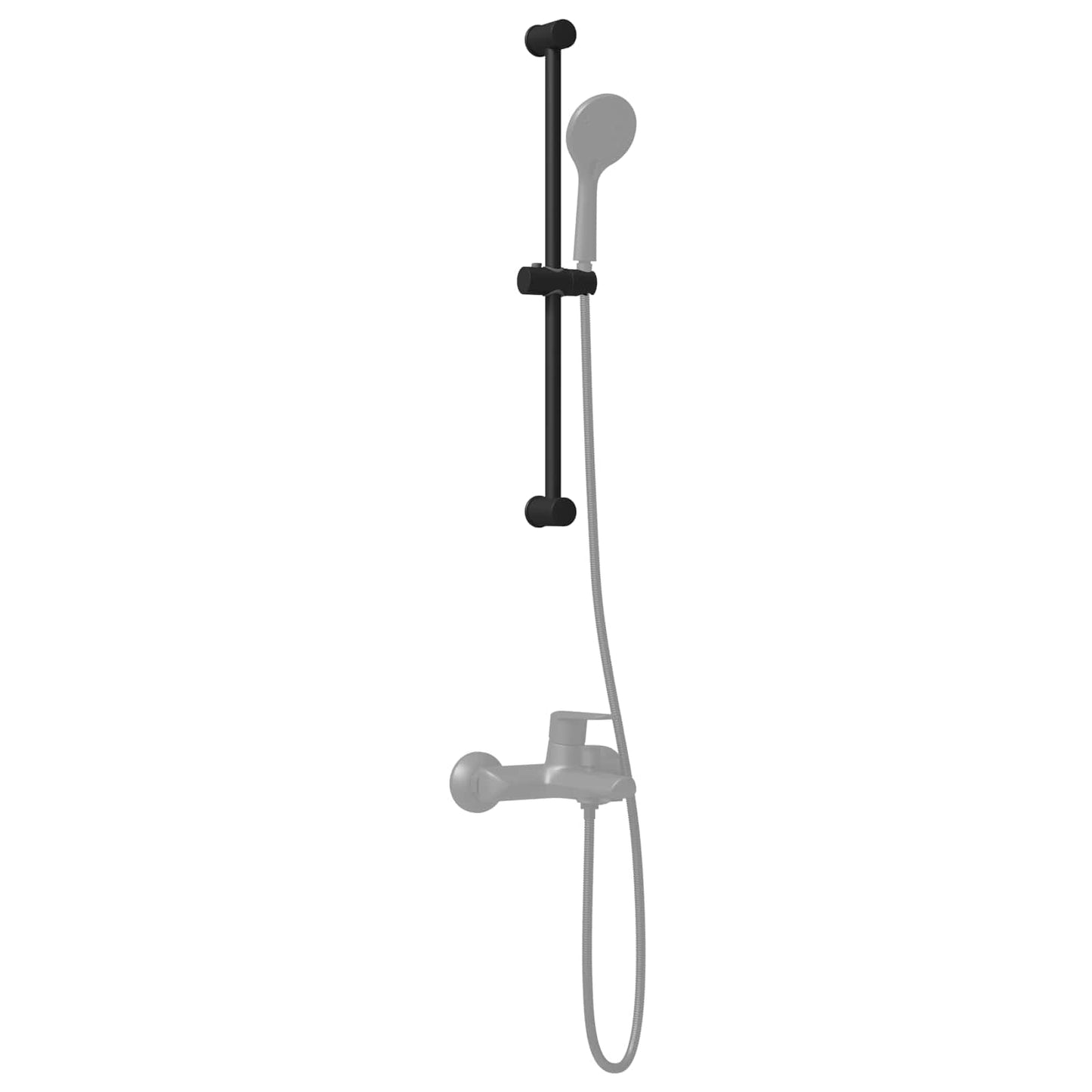 Dusjhodeholder Svart 71 cm Rustfritt stål