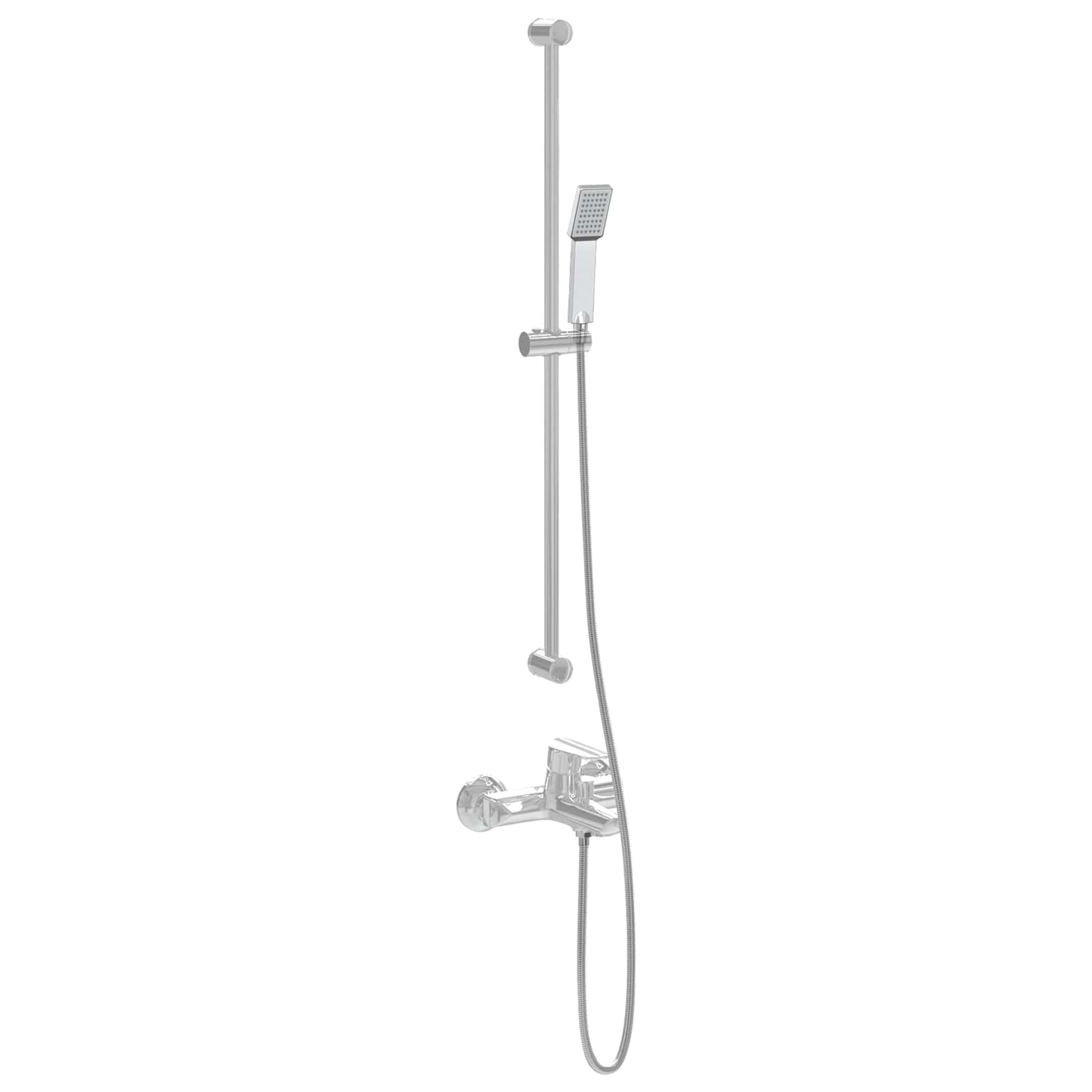 Dusjhode Sett Krom 150 cm Rustfritt stål