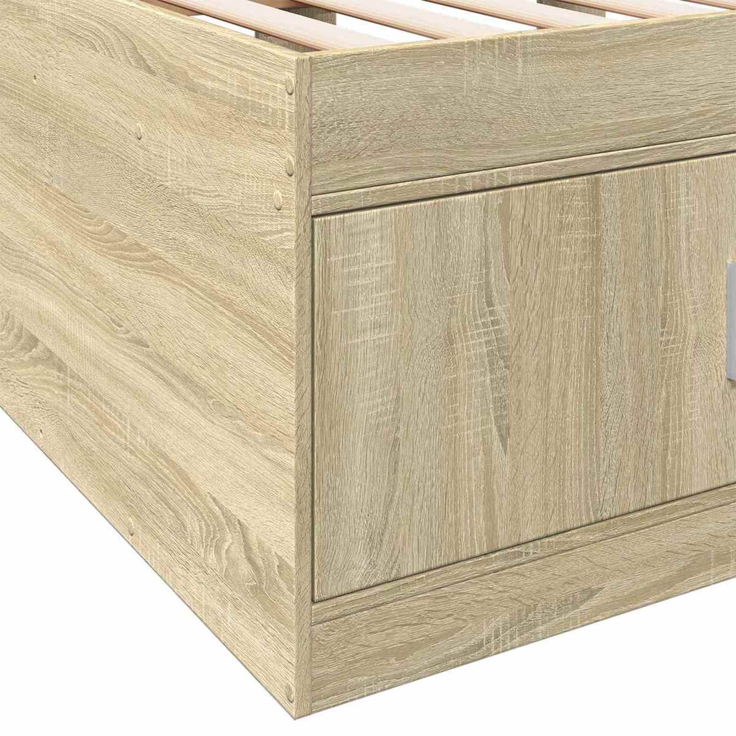 Sengeramme med oppbevaring med skuff Sonoma eik 80 x 200 cm