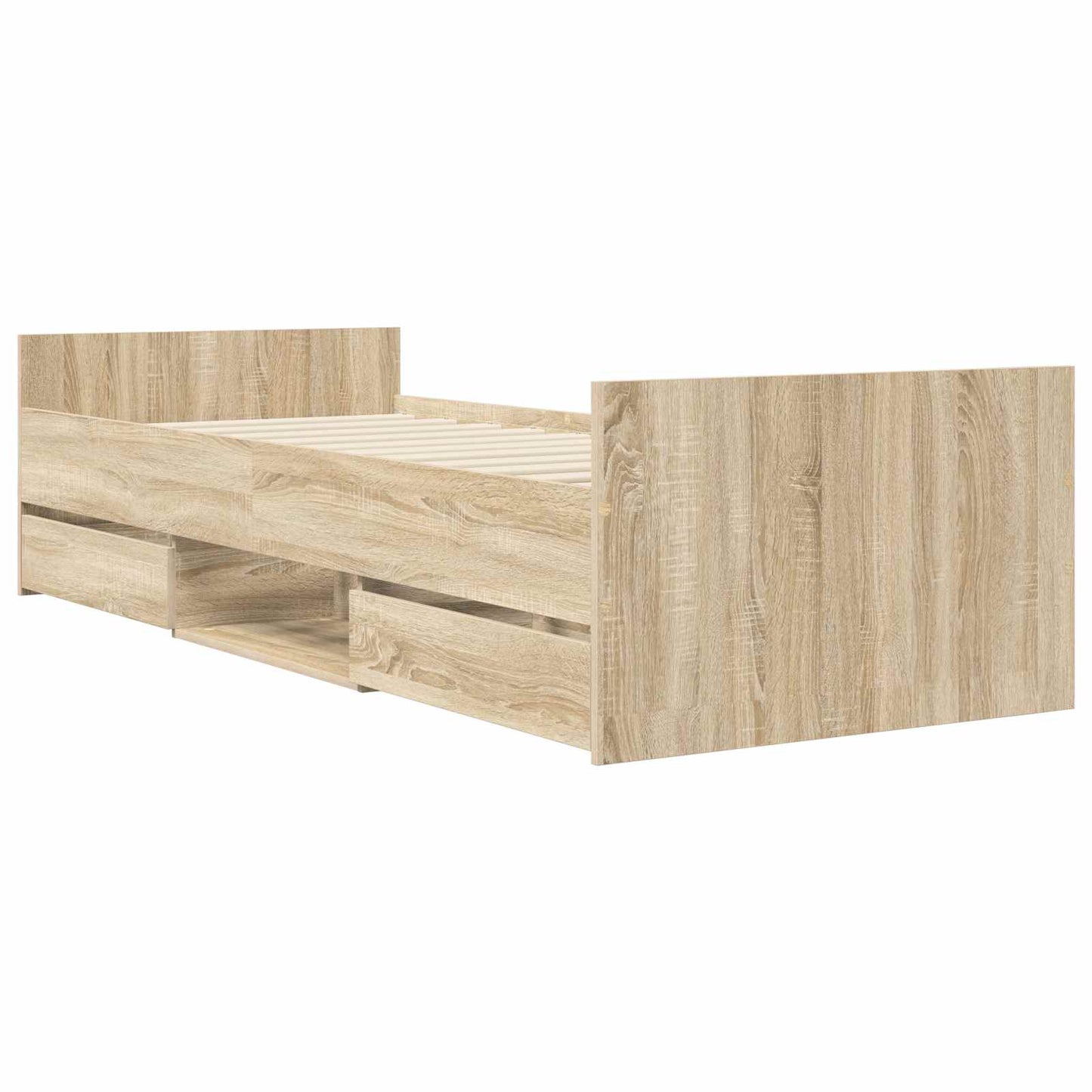 Sengeramme med oppbevaring Sonoma eik 80 x 200 cm