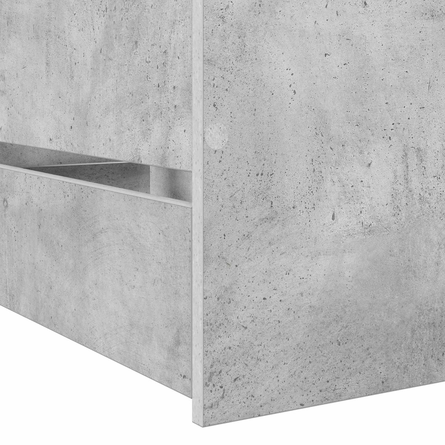 Sengeramme med oppbevaring Betonggrå 80 x 200 cm Konstruert tre