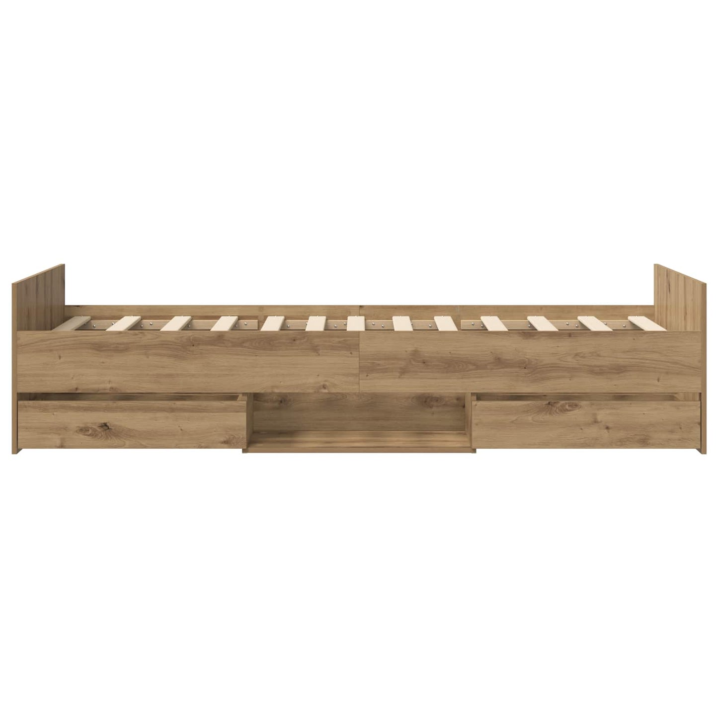 Sengeramme med oppbevaring Artisan eik 80 x 200 cm