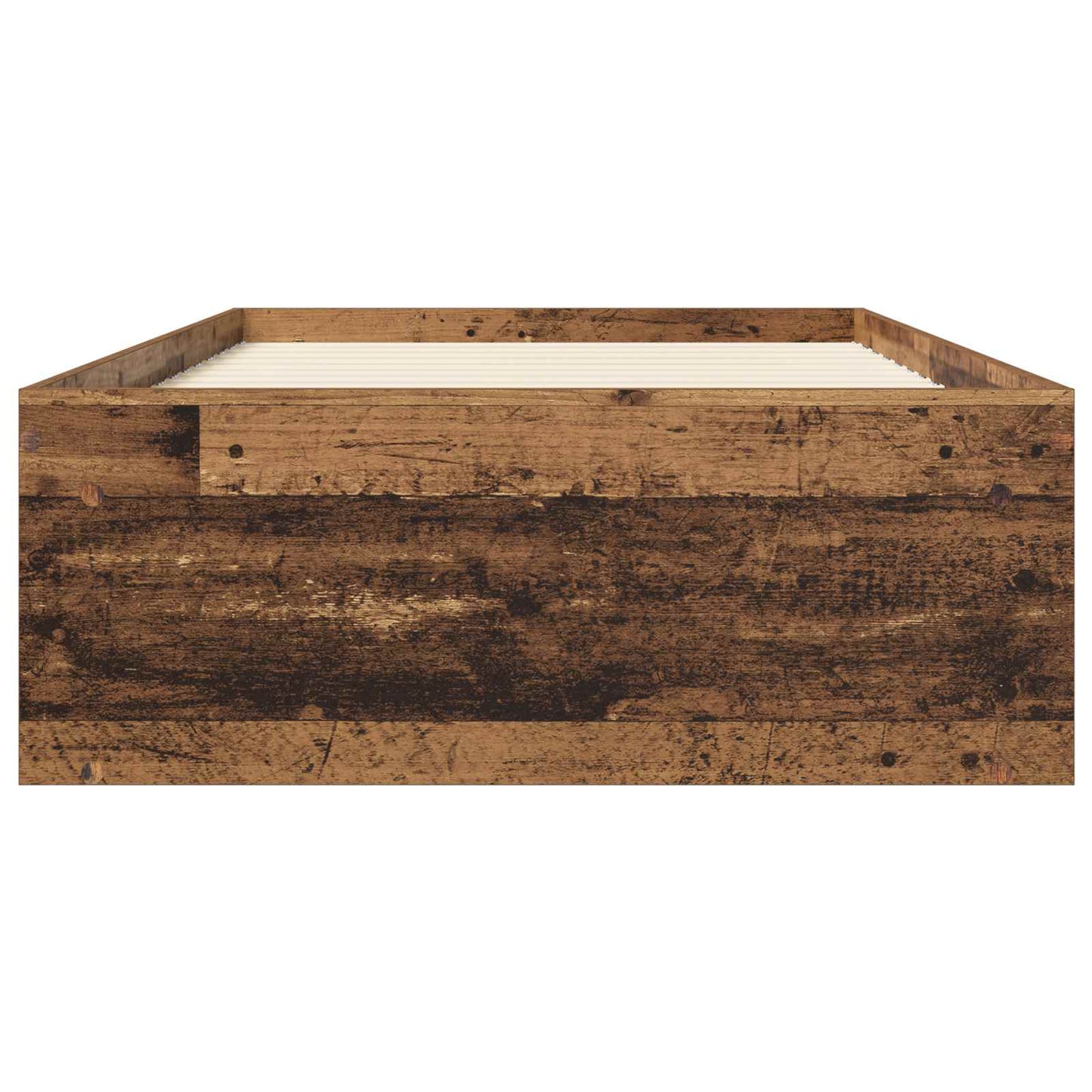 Sengeramme med oppbevaring med hylle Gammelt tre 80 x 200 cm