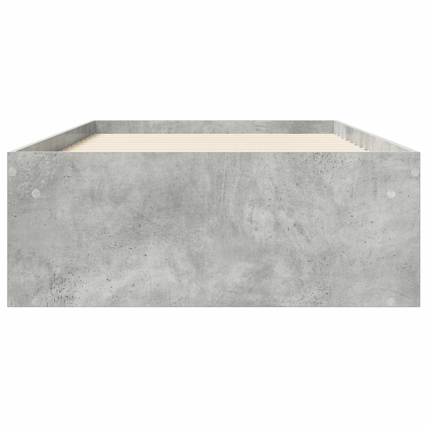 Sengeramme med oppbevaring Betonggrå 80 x 200 cm Konstruert tre