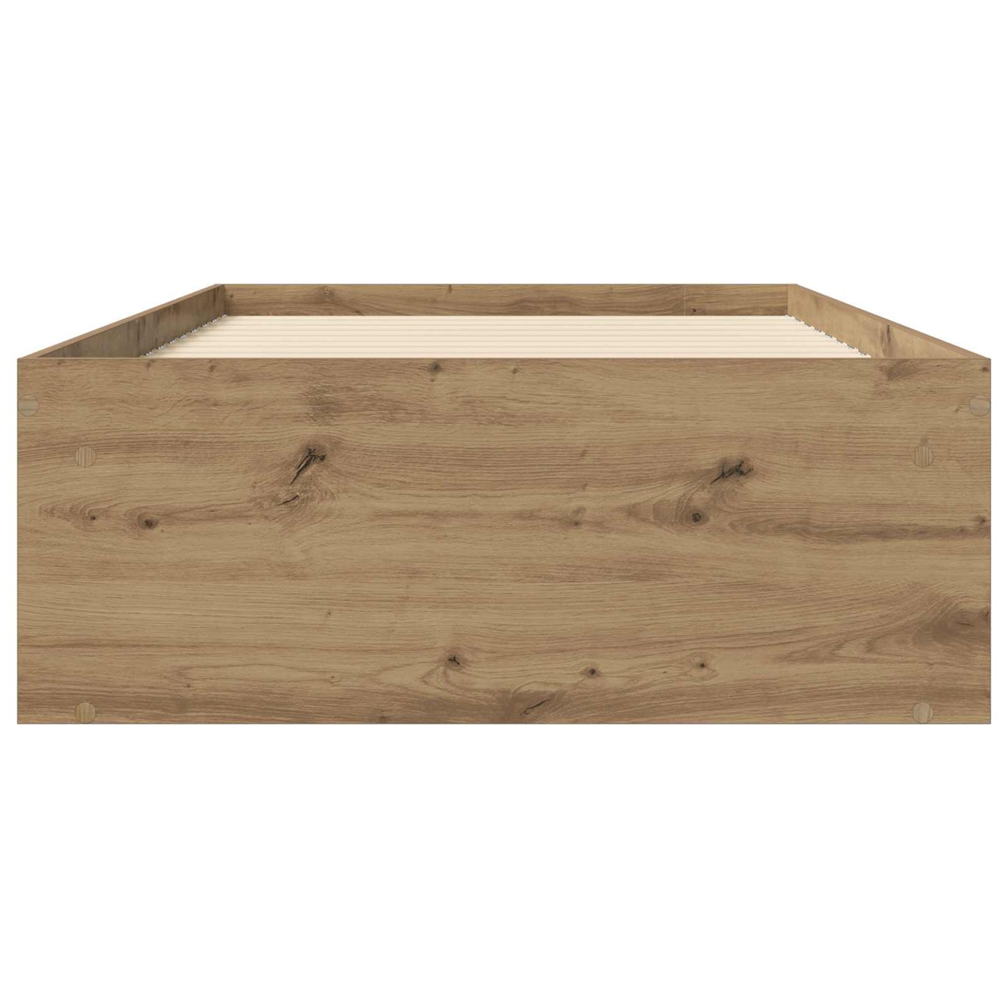 Sengeramme med oppbevaring med hylle Artisan eik 80 x 200 cm
