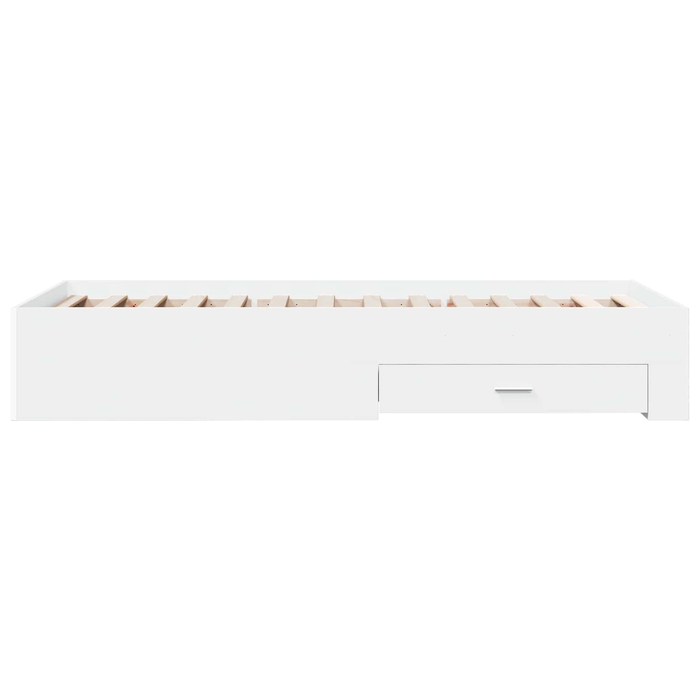 Sengeramme med oppbevaring Hvit 80 x 200 cm Konstruert tre