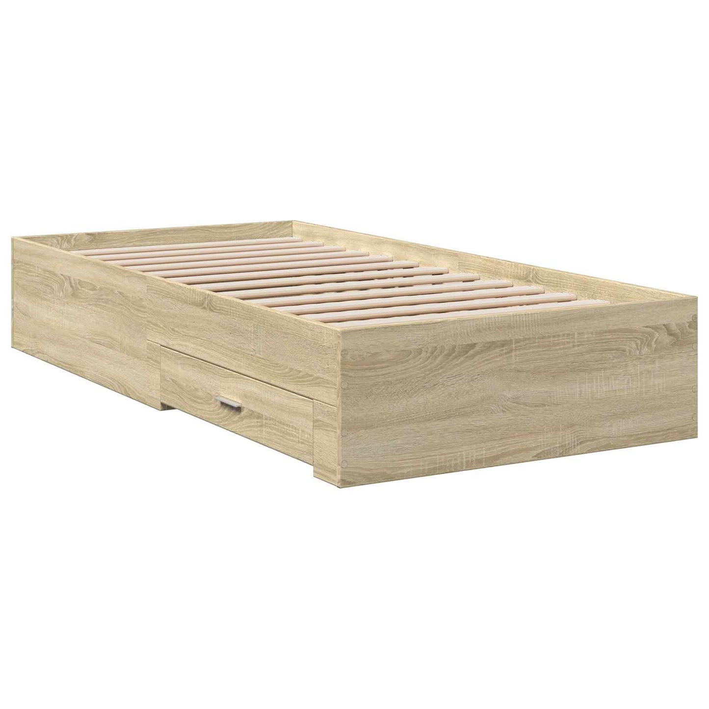 Sengeramme med oppbevaring Sonoma eik 80 x 200 cm