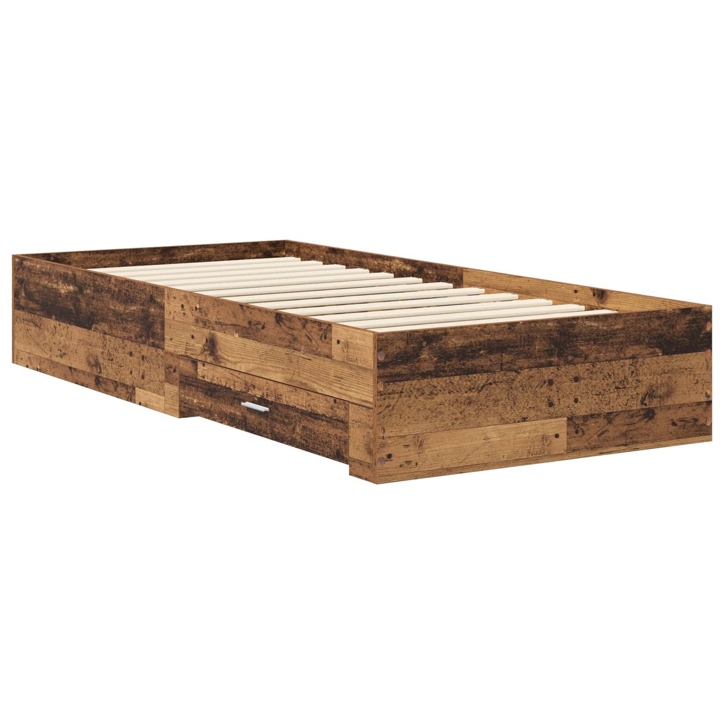 Sengeramme med oppbevaring Gammelt tre 80 x 200 cm