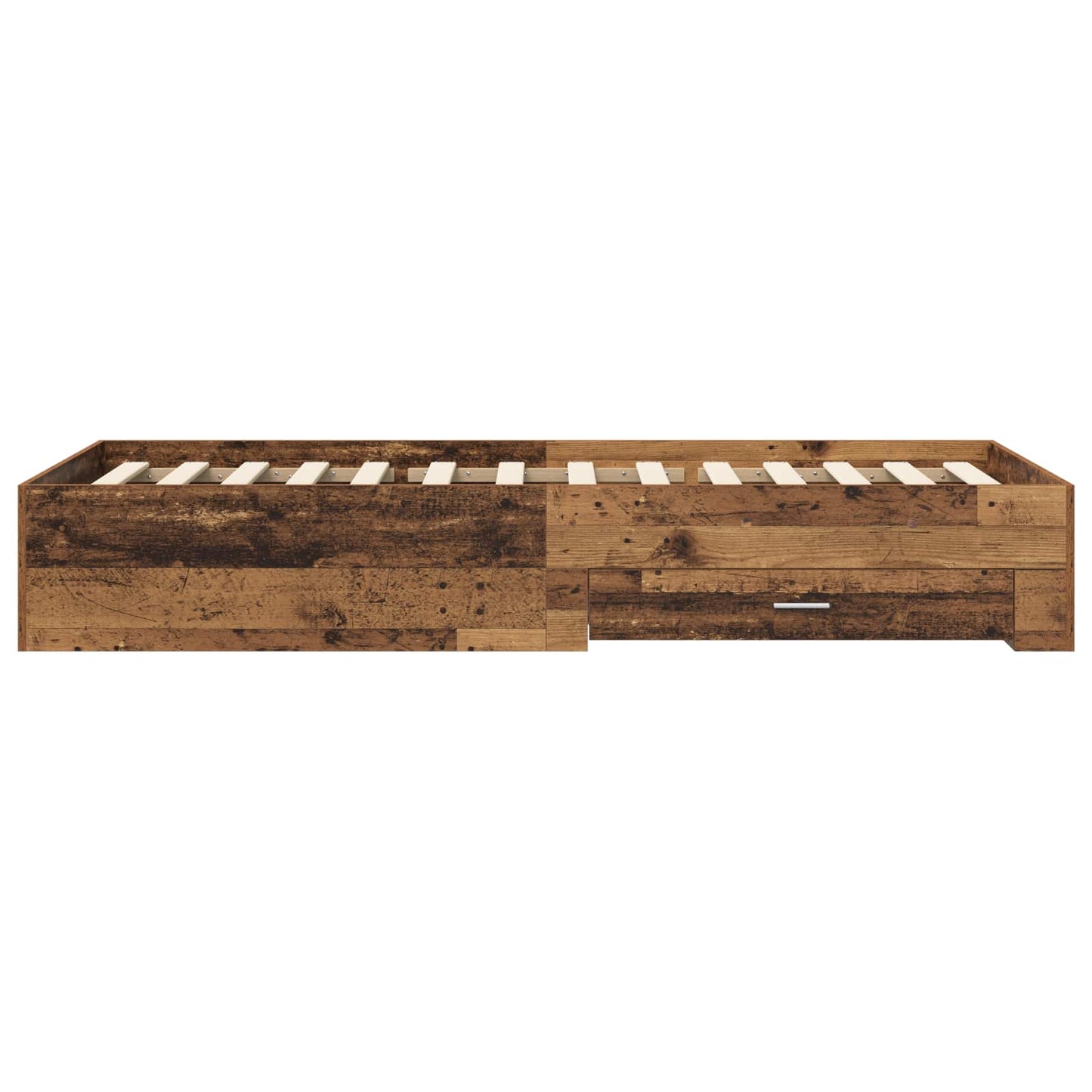 Sengeramme med oppbevaring Gammelt tre 80 x 200 cm