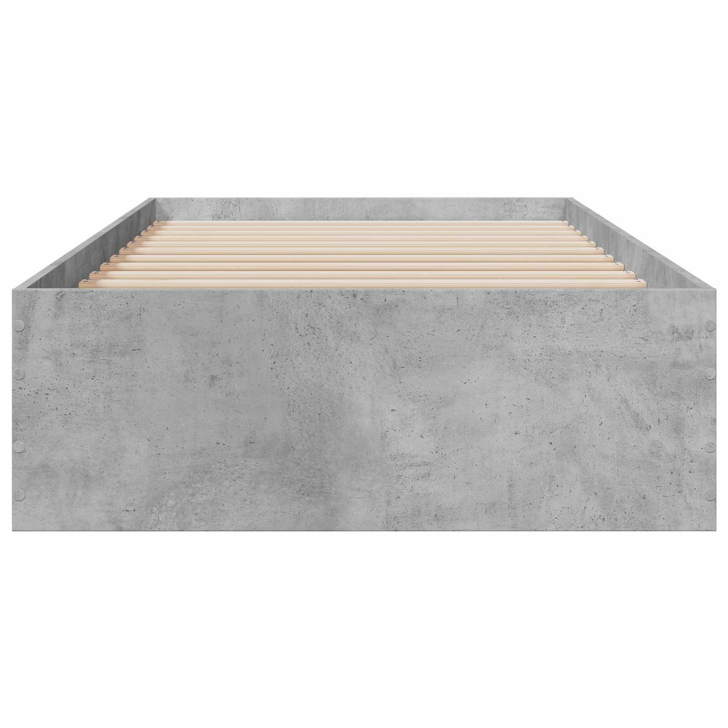 Sengeramme med oppbevaring Betonggrå 80 x 200 cm Konstruert tre