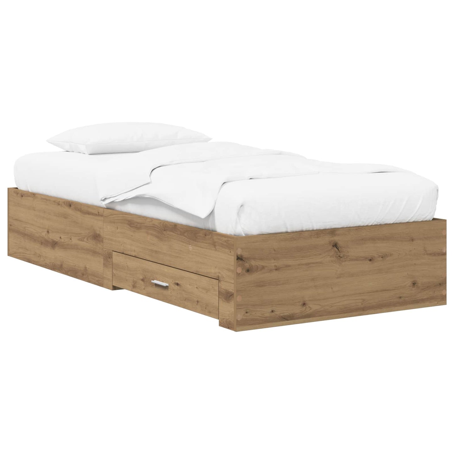 Sengeramme med oppbevaring Artisan eik 80 x 200 cm