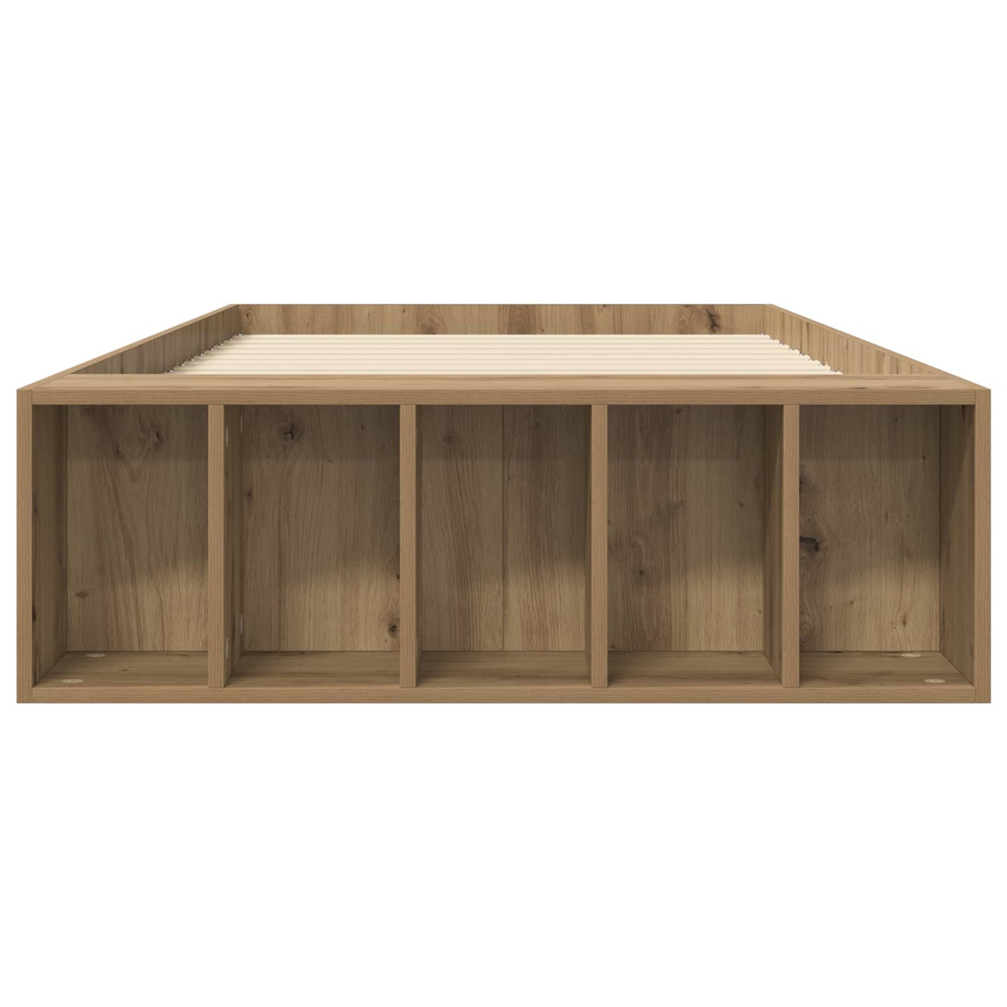 Sengeramme med oppbevaring med hylle Artisan eik 80 x 200 cm