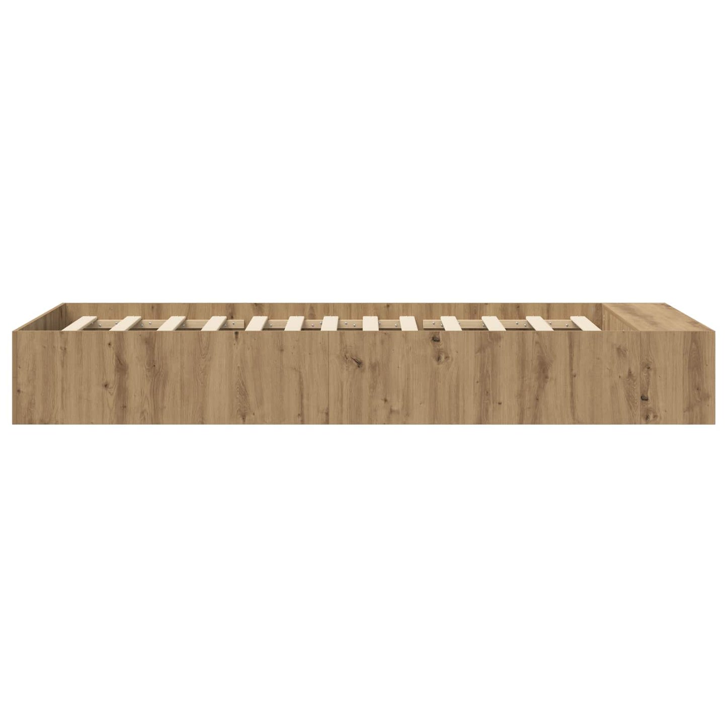 Sengeramme med oppbevaring med hylle Artisan eik 80 x 200 cm