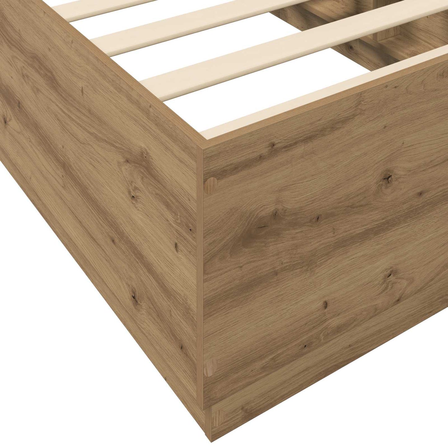 Sengestativ med LED Artisan eik 80 x 200 cm Konstruert tre