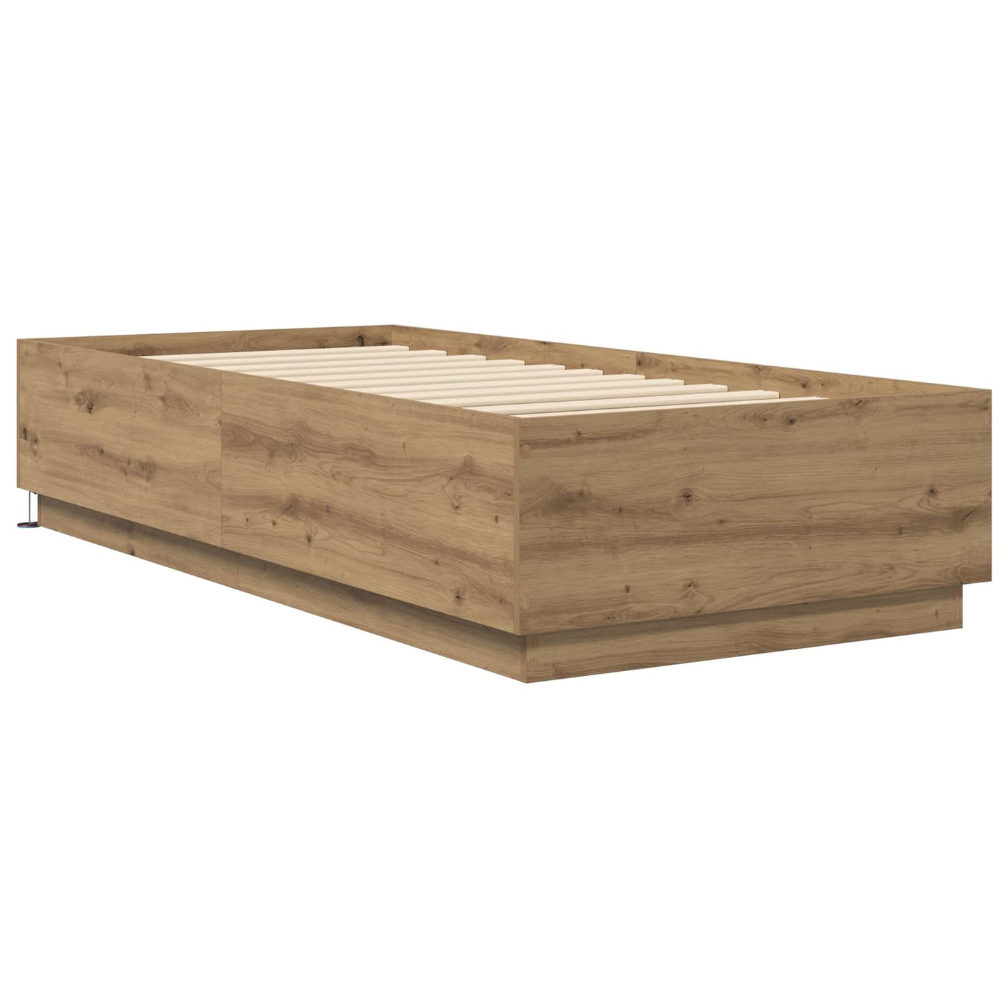 Sengestativ med LED Artisan eik 80 x 200 cm Konstruert tre