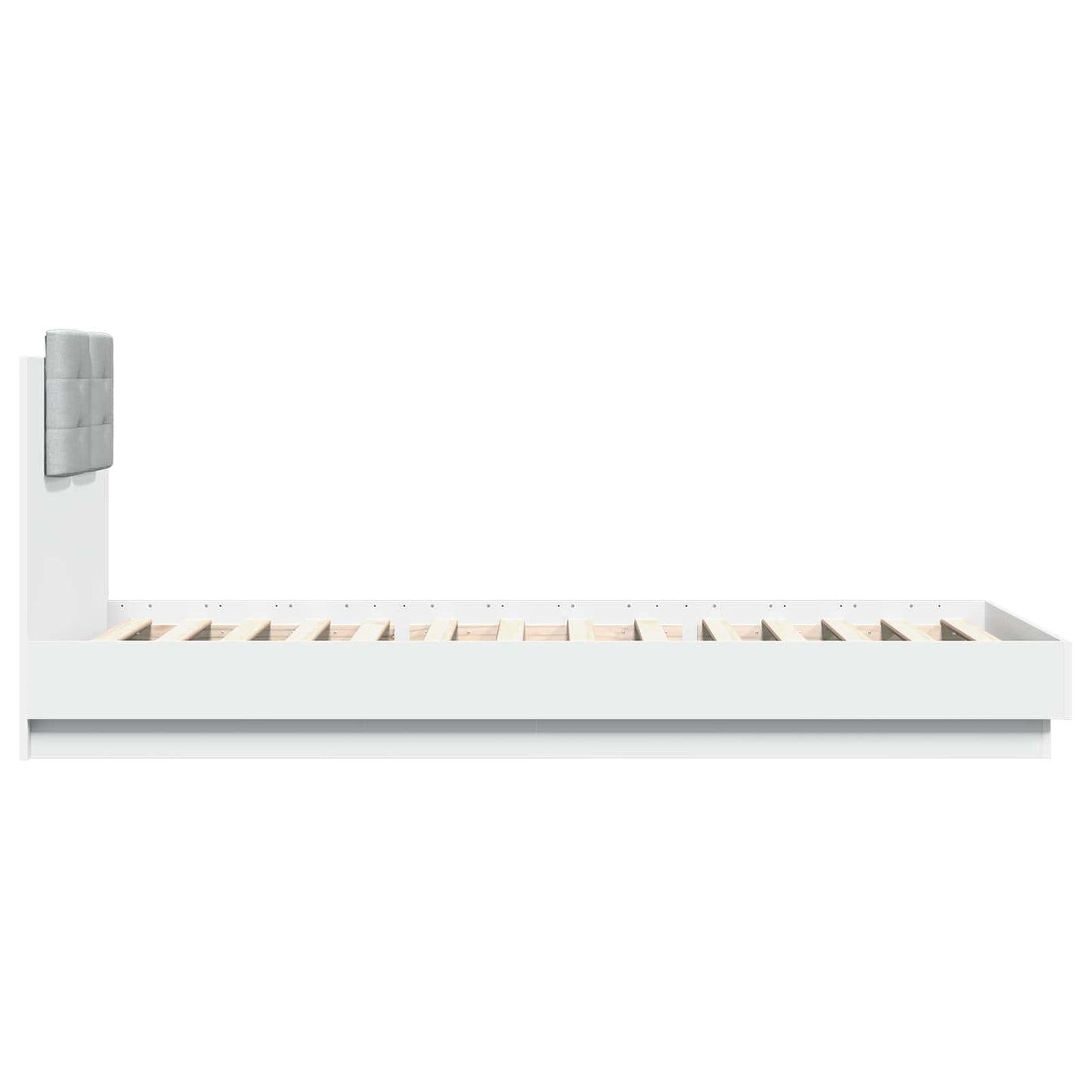 Sengestamme med hodegatt Hvit 80 x 200 cm Konstruert tre