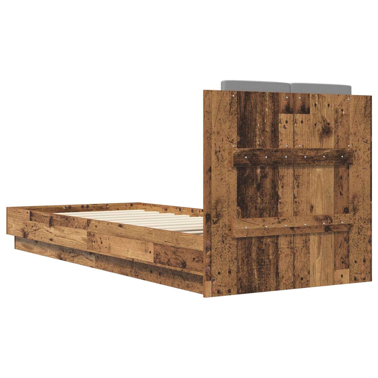 Sengestamme med hodegatt Gammelt tre 80 x 200 cm Konstruert tre