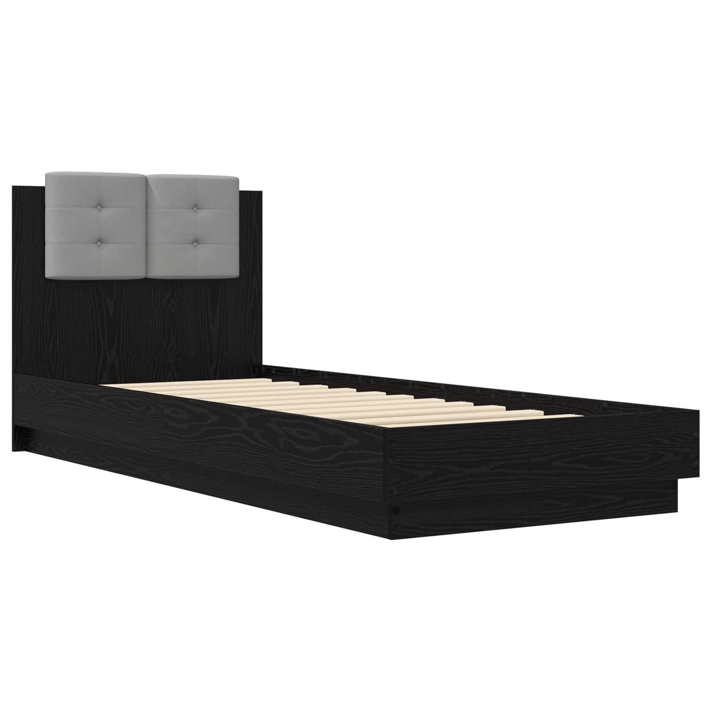 Sengestamme med hodegatt Svart eik 80 x 200 cm Konstruert tre