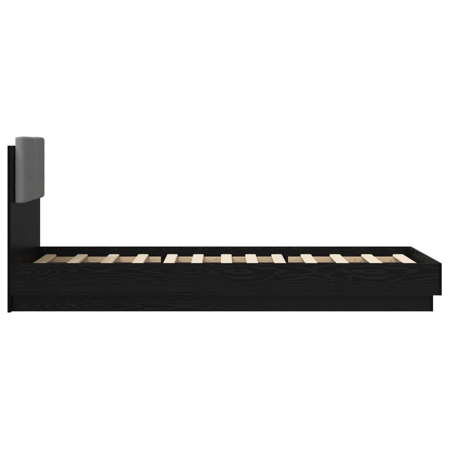 Sengestamme med hodegatt Svart eik 80 x 200 cm Konstruert tre