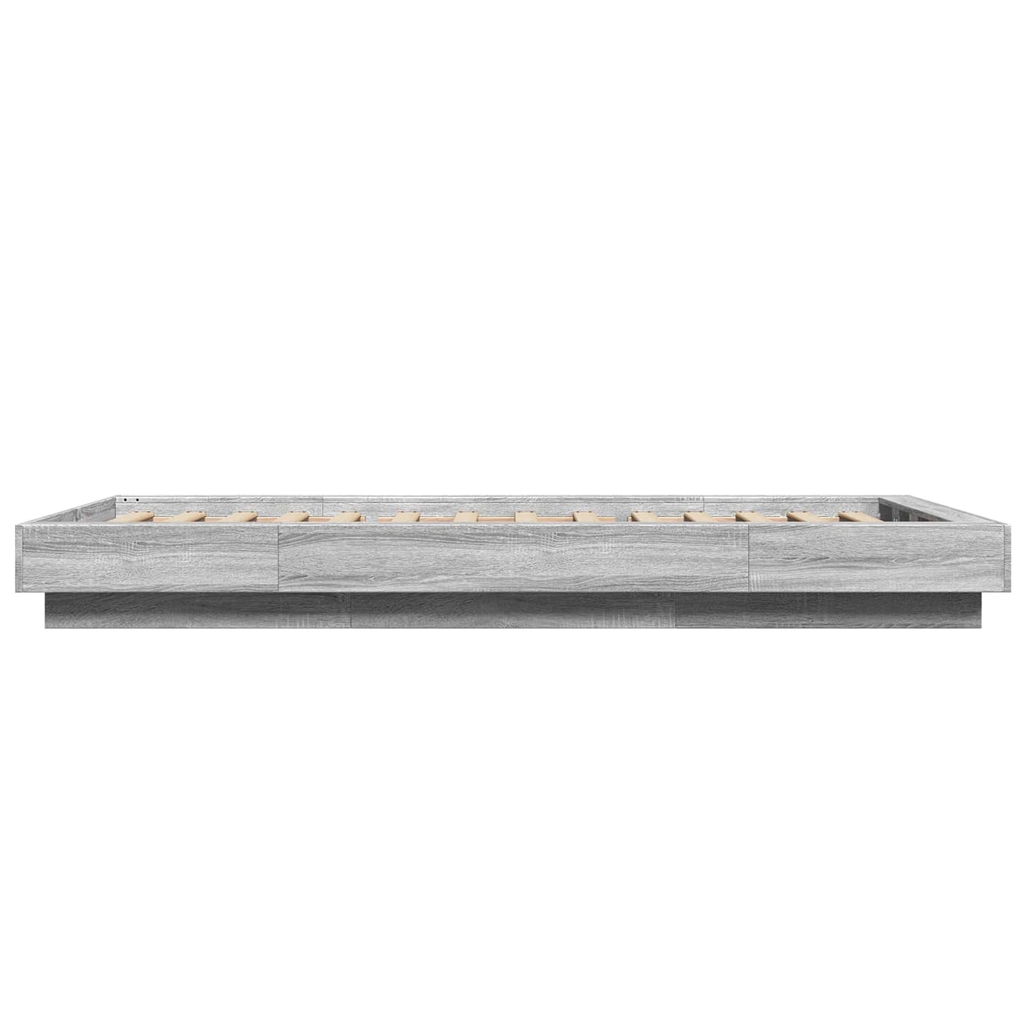 Sengestativ med LED Grå Sonoma 80 x 200 cm Konstruert tre