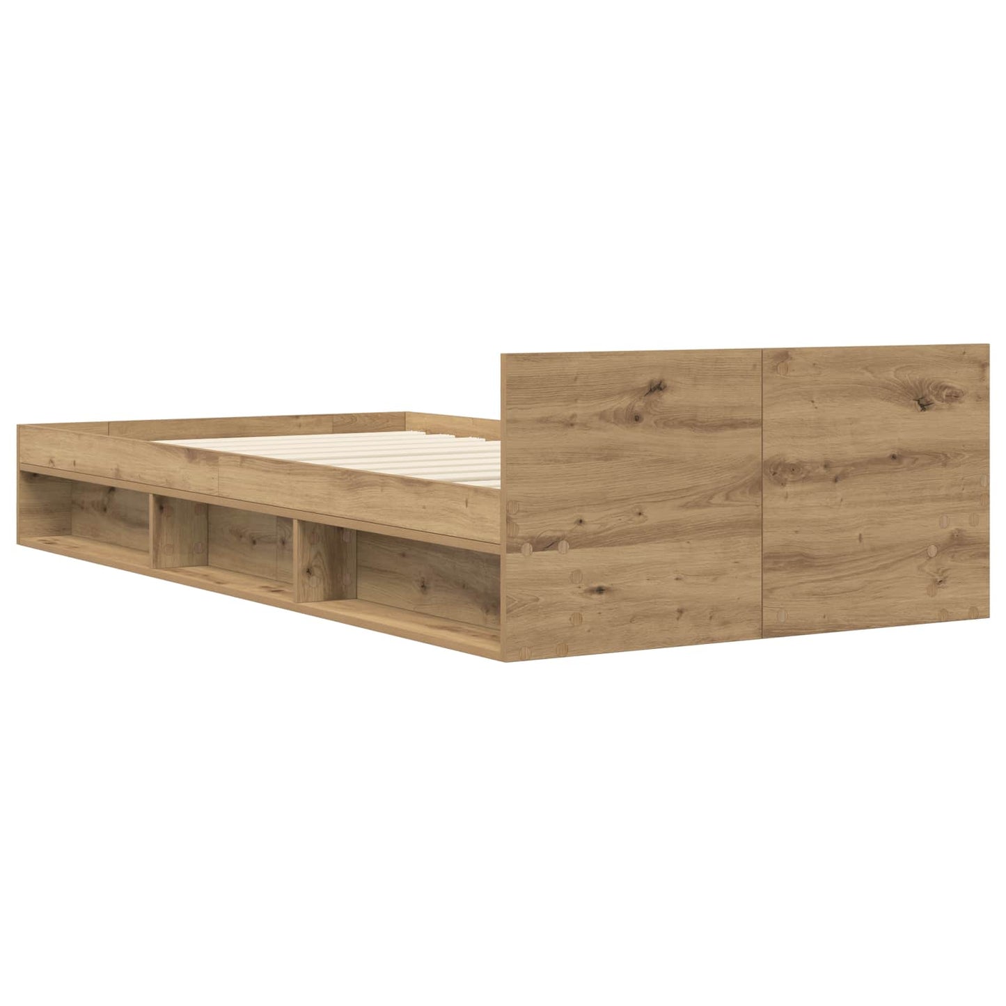 Sengeramme med oppbevaring med skuff Artisan eik 80 x 200 cm