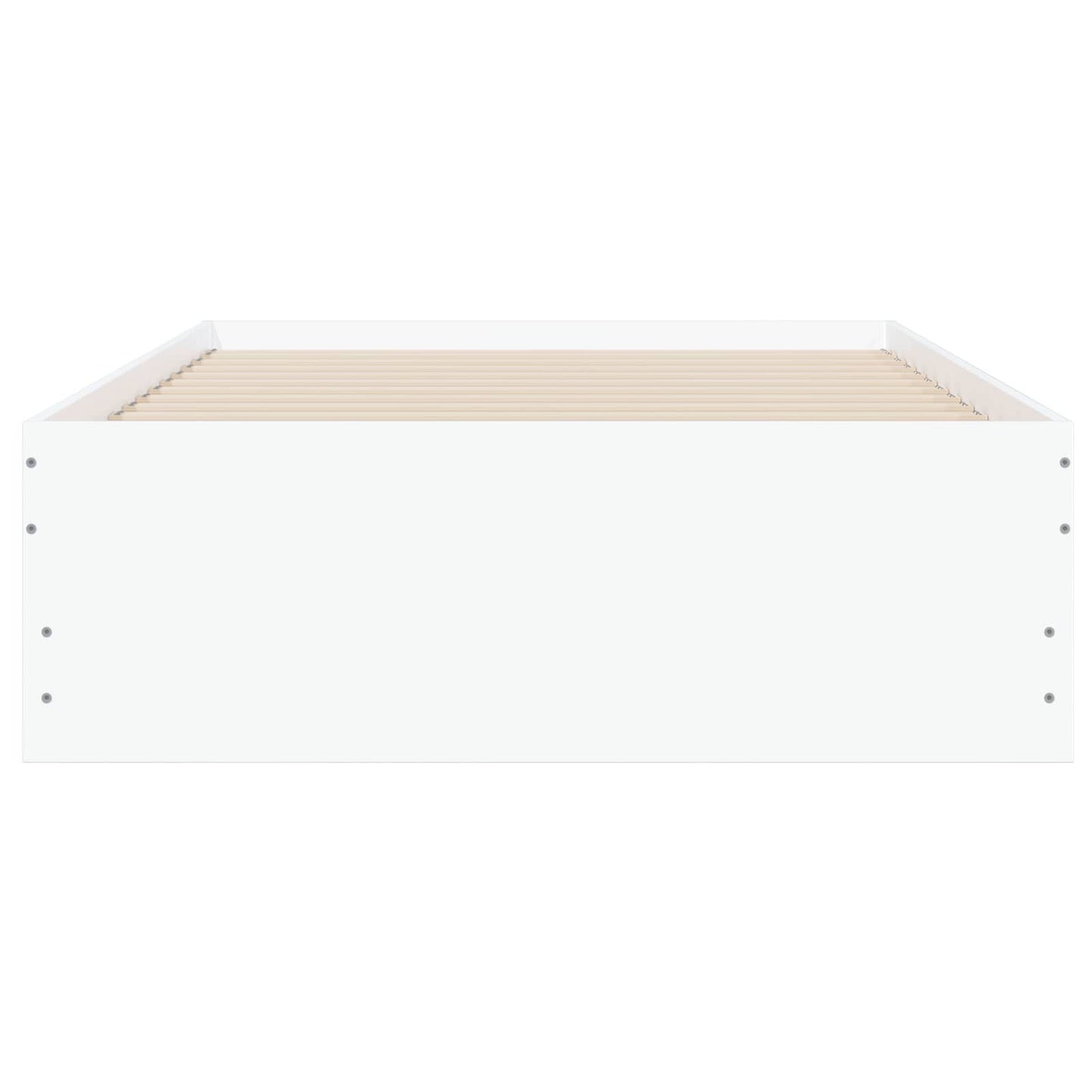 Sengeramme med oppbevaring Hvit 80 x 200 cm Konstruert tre