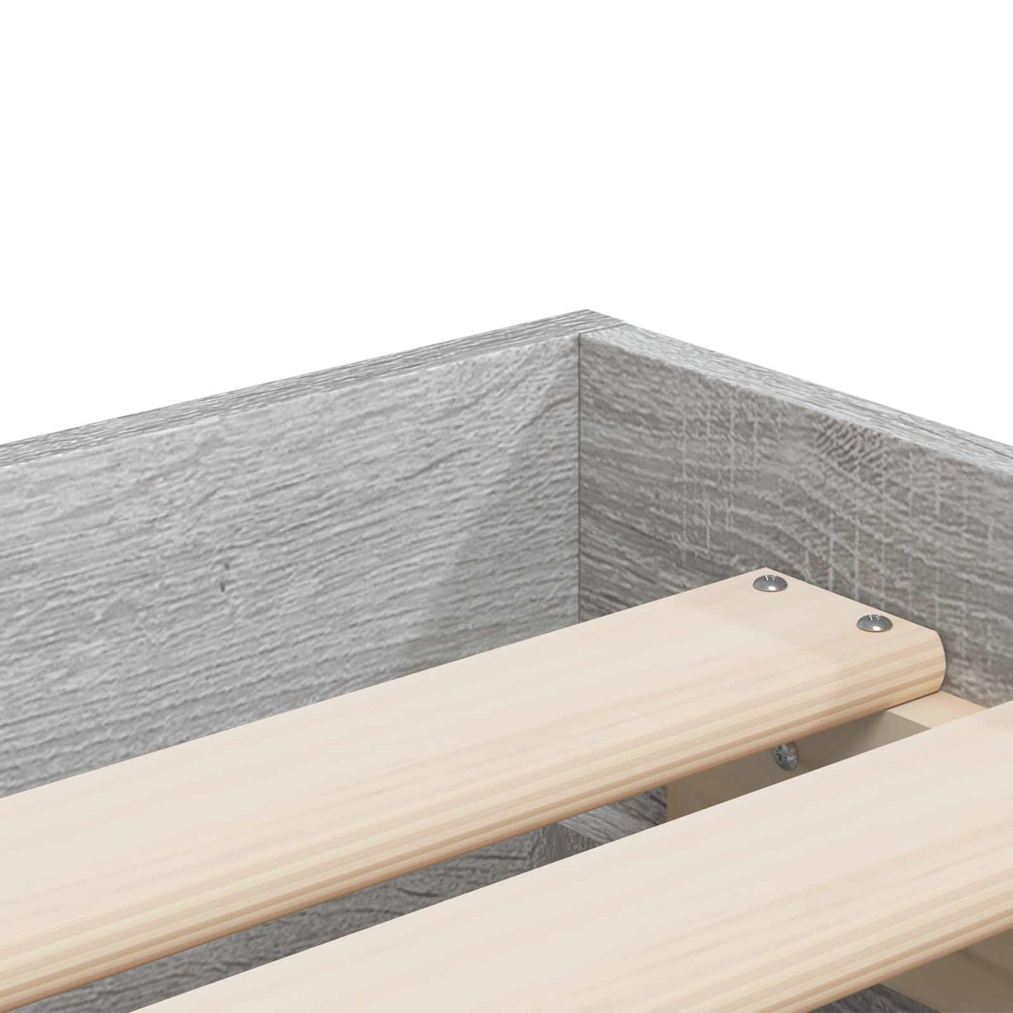 Sengeramme med oppbevaring Betonggrå 80 x 200 cm Konstruert tre