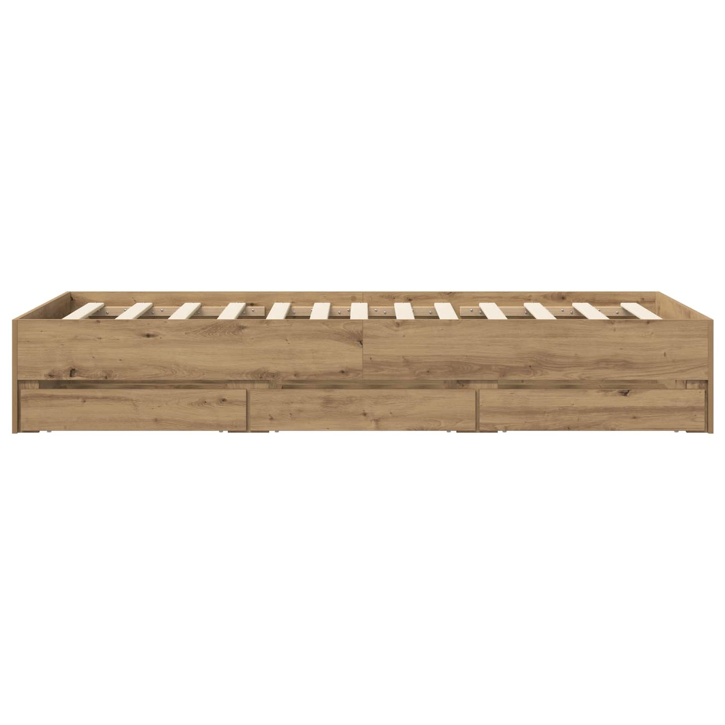 Sengeramme med oppbevaring med skuff Artisan eik 80 x 200 cm