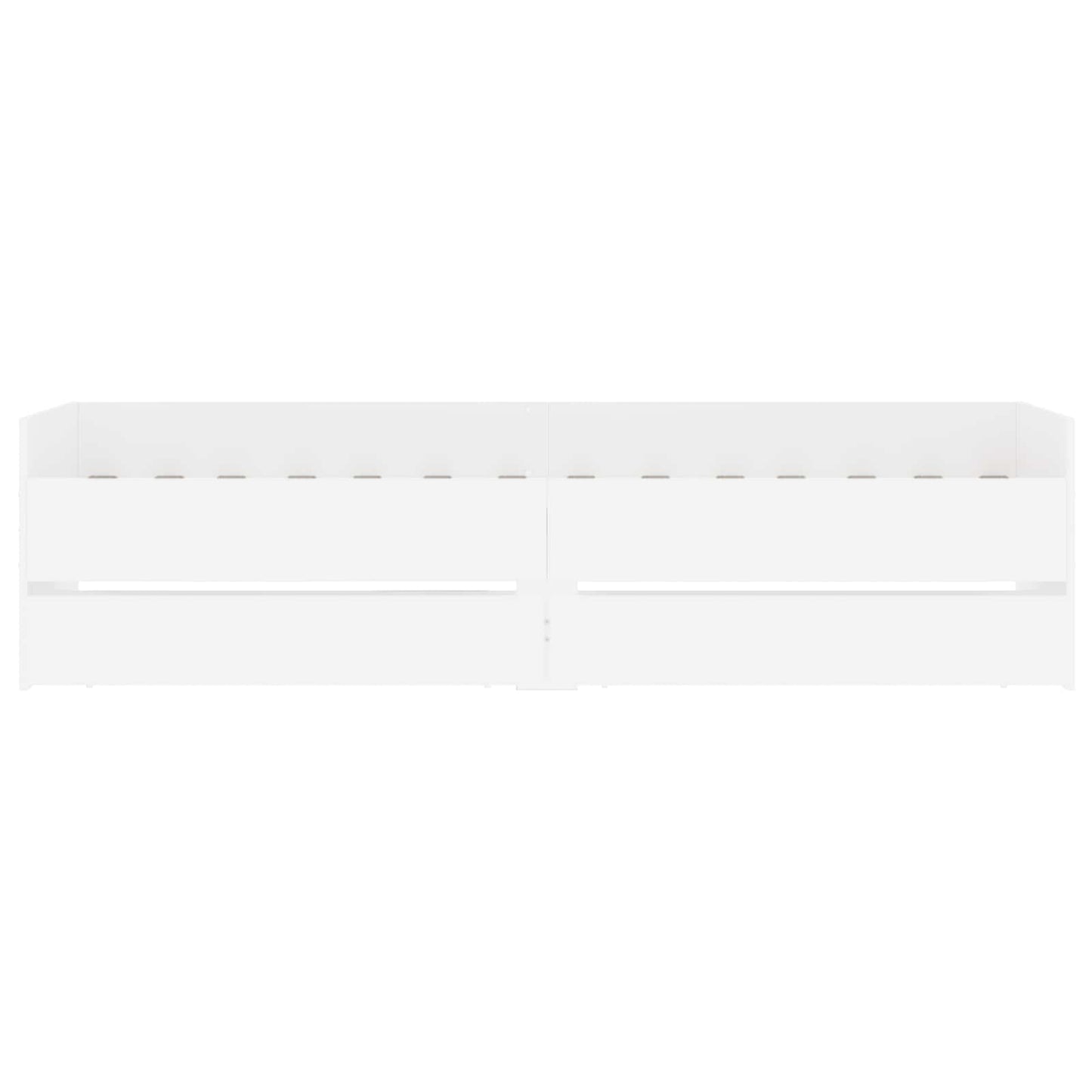 Sengeramme med oppbevaring Hvit 80 x 200 cm Konstruert tre
