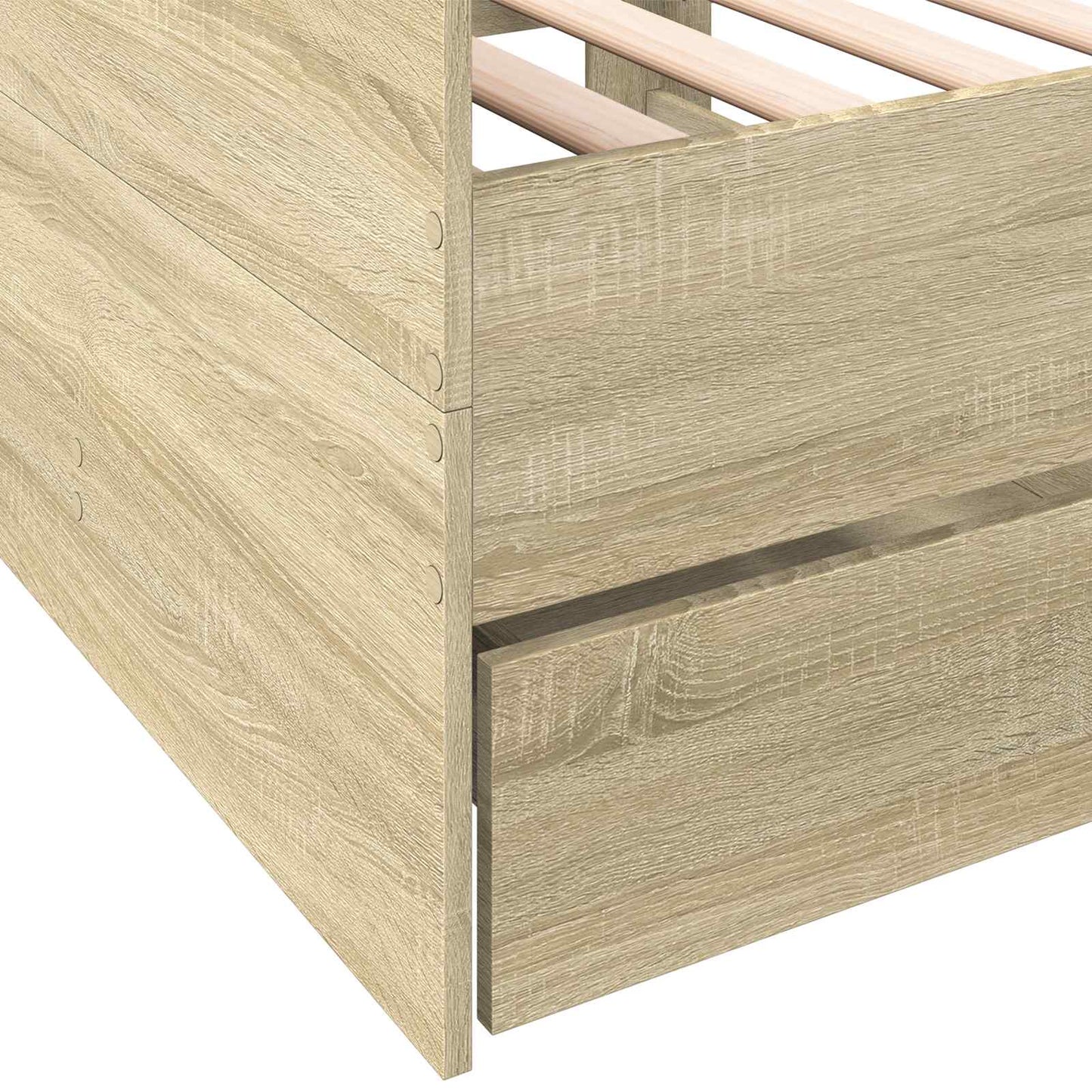 Sengeramme med oppbevaring Sonoma eik 80 x 200 cm