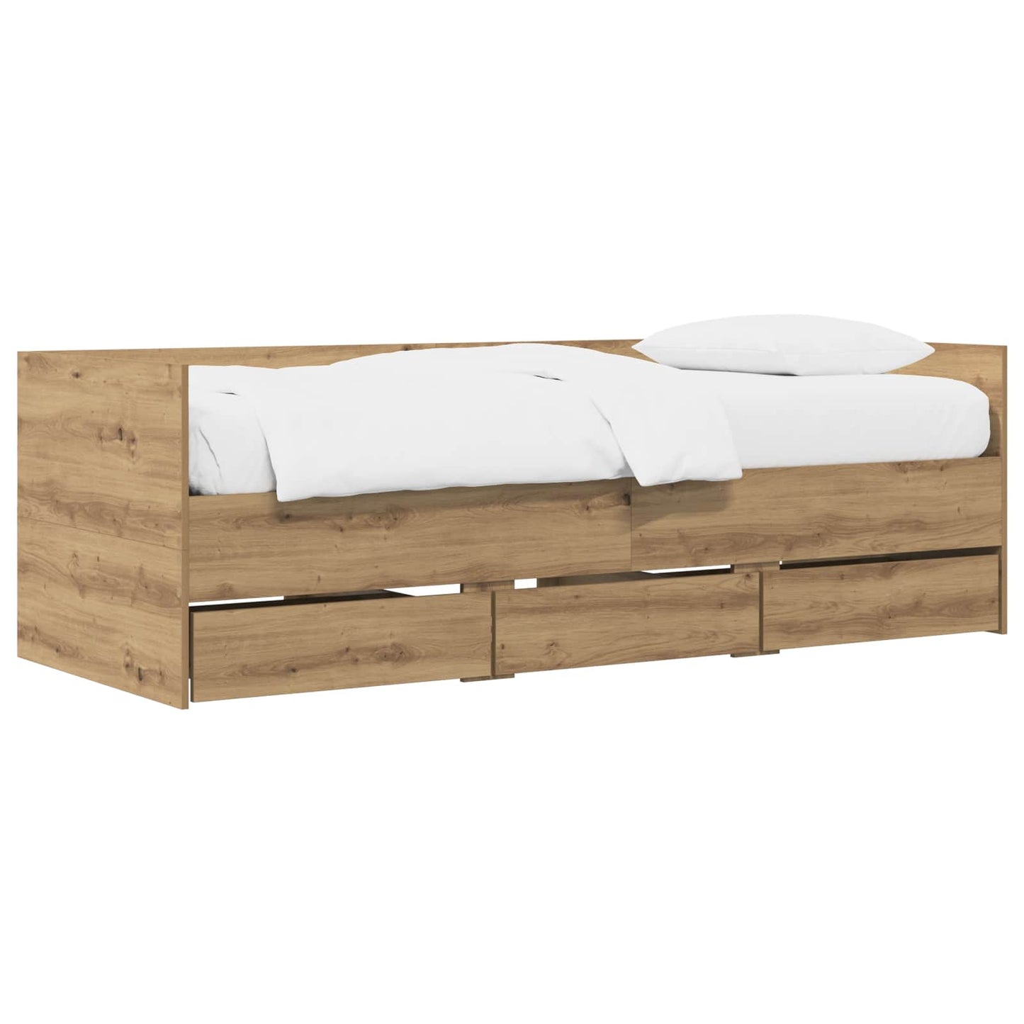 Sengeramme med oppbevaring Artisan eik 80 x 200 cm