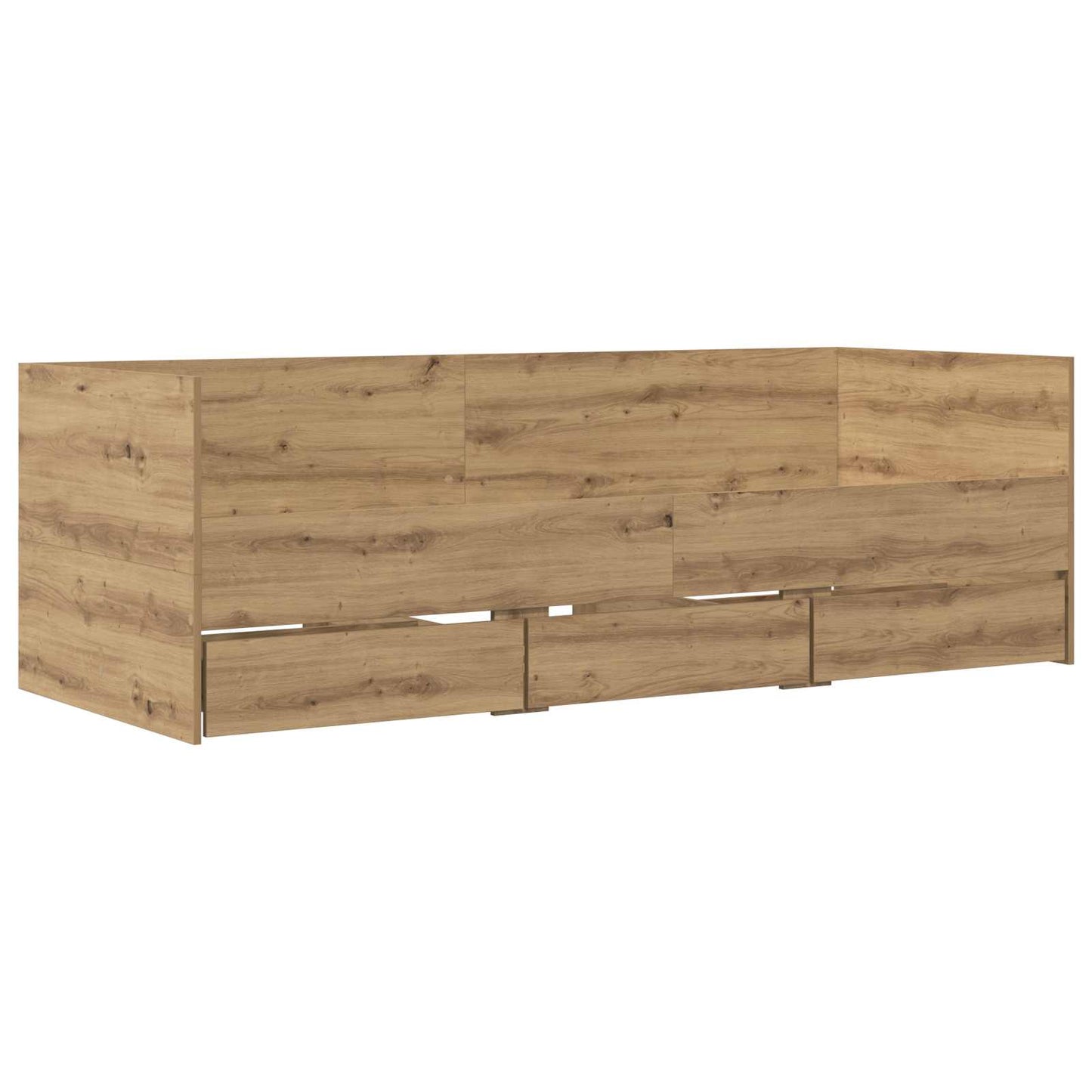Sengeramme med oppbevaring Artisan eik 80 x 200 cm