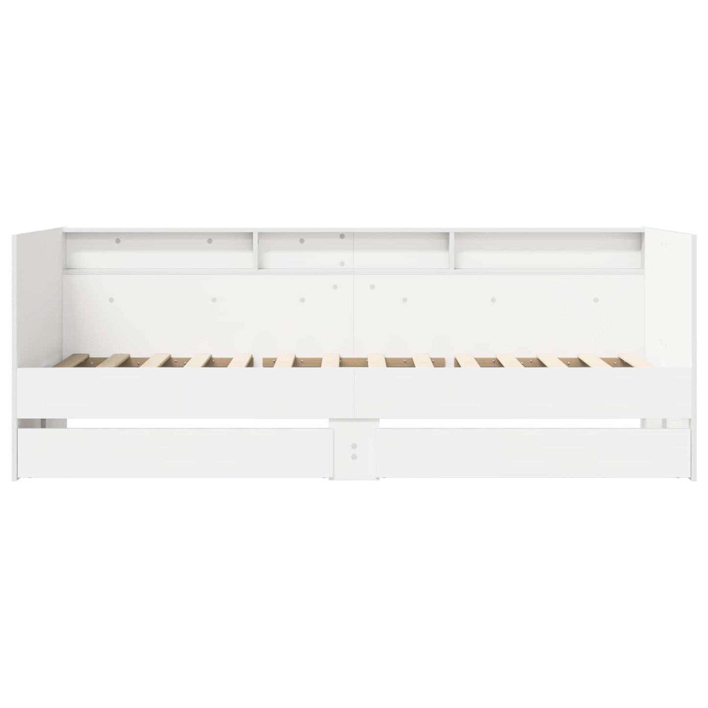 Sengeramme med oppbevaring Hvit 80 x 200 cm Konstruert tre