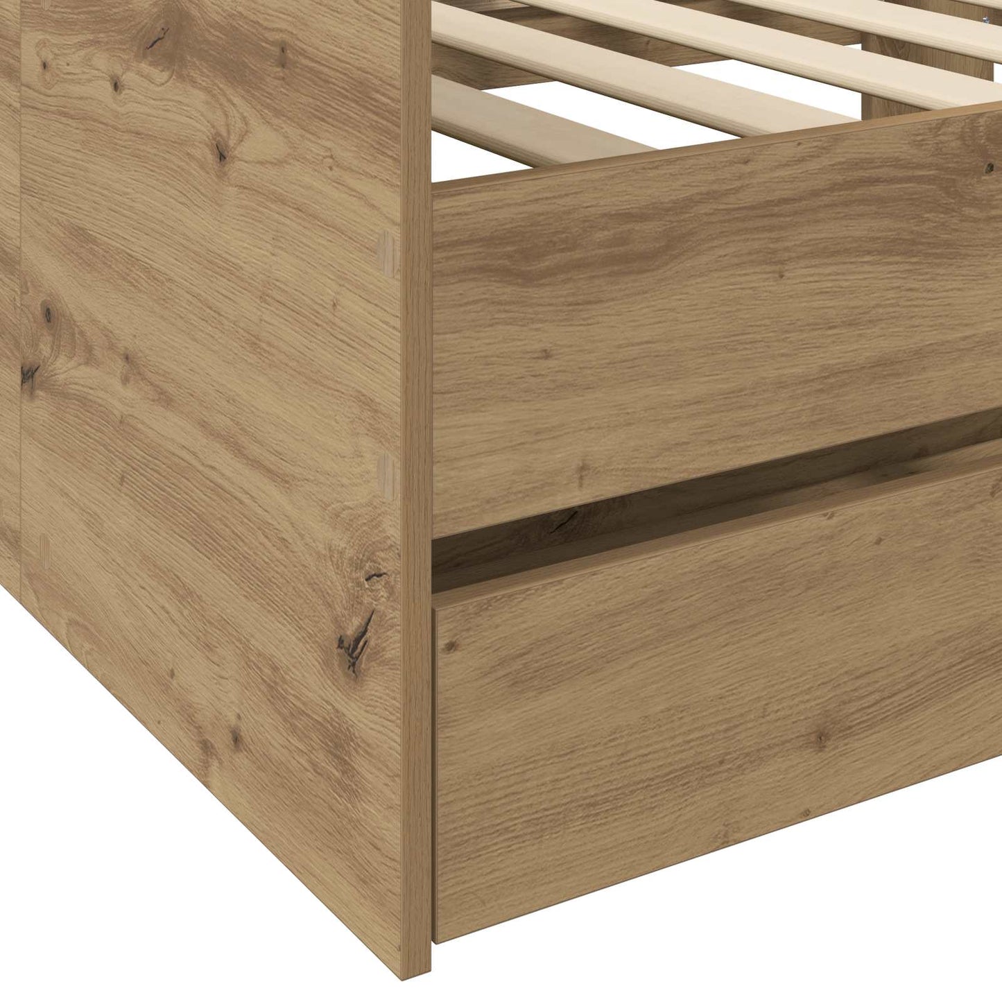 Sengeramme med oppbevaring Artisan eik 80 x 200 cm