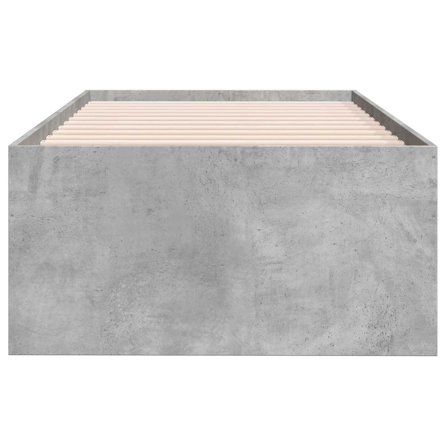Sengeramme med oppbevaring Betonggrå 80 x 200 cm Konstruert tre