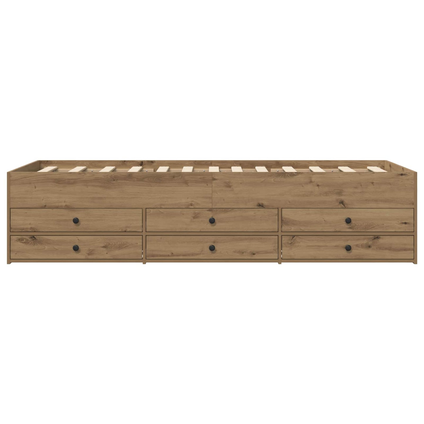 Sengeramme med oppbevaring med skuff Artisan eik 80 x 200 cm