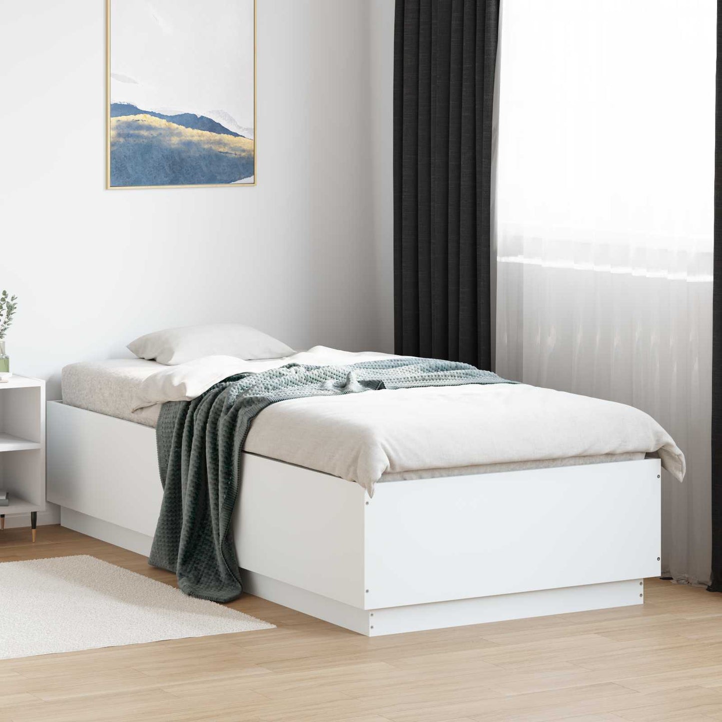 Sengestamme Hvit 80 x 200 cm Konstruert tre