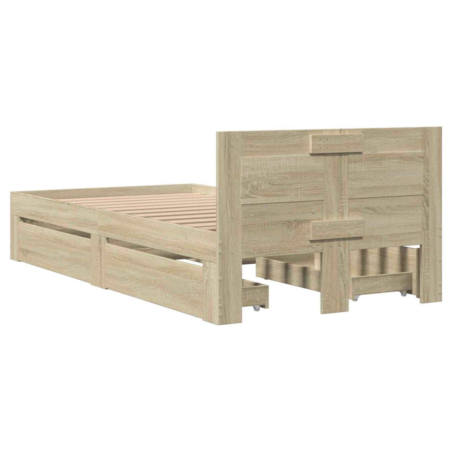 Sengestamme med hodegatt Sonoma eik 80 x 200 cm Konstruert tre