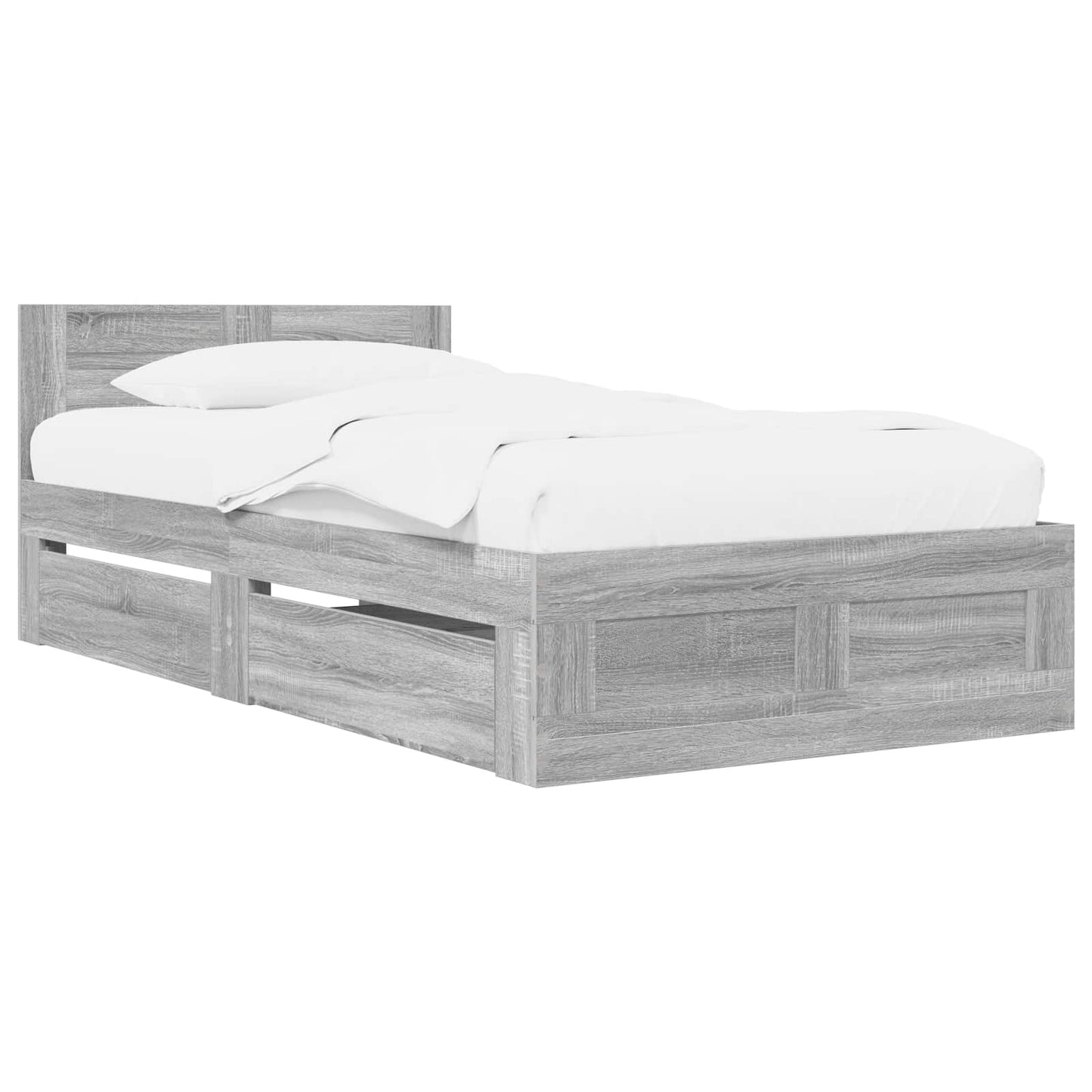 Sengestamme med hodegatt Grå Sonoma 80 x 200 cm Konstruert tre