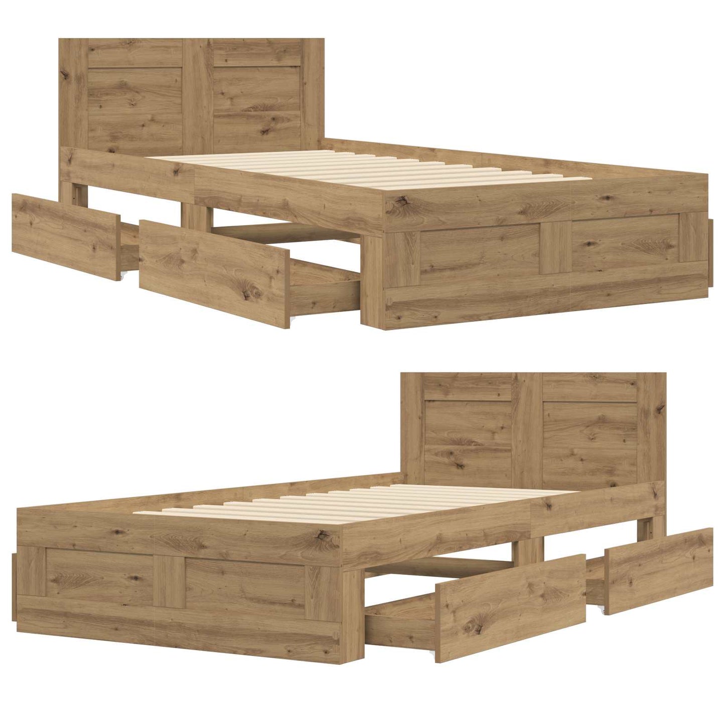 Sengestamme med hodegatt Artisan eik 80 x 200 cm Konstruert tre