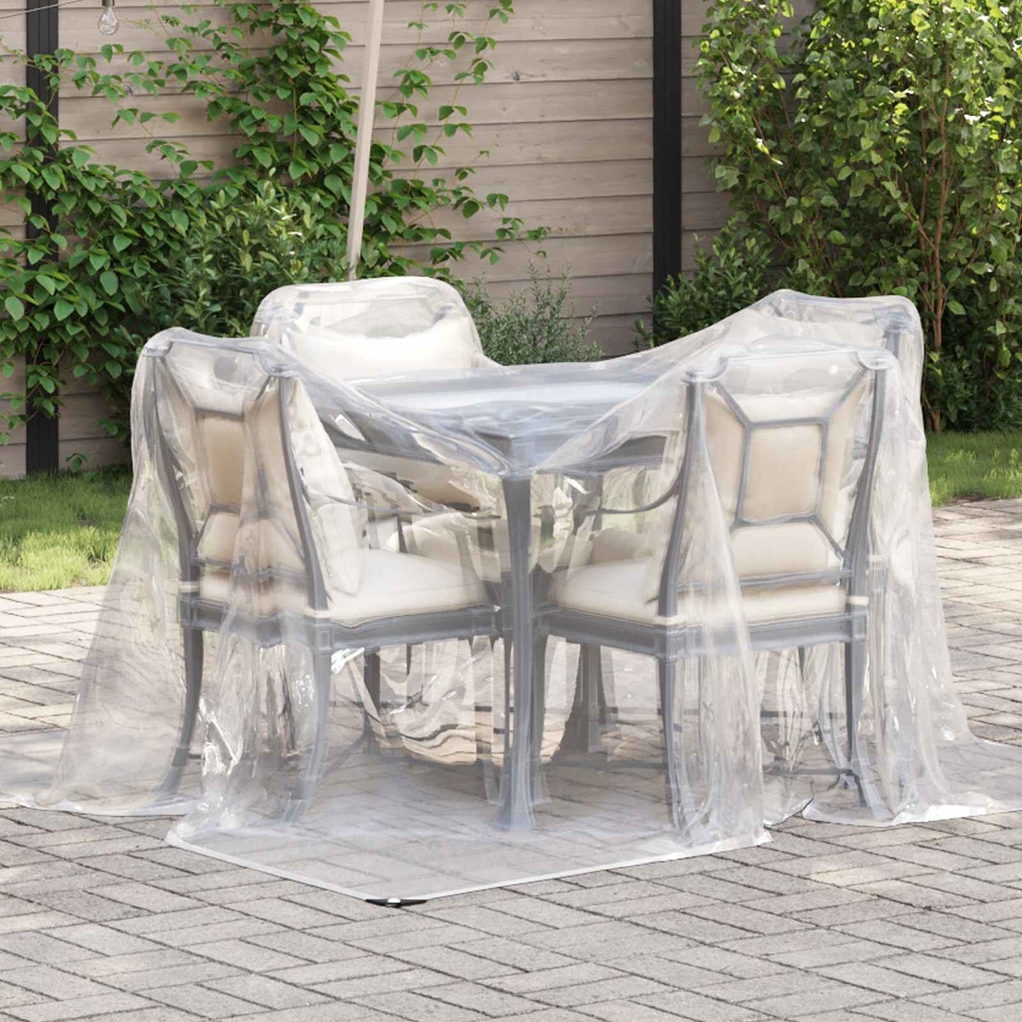 Presenning med øyer Gjennomsiktig 2 x 2 m Polyethylen vidaXL